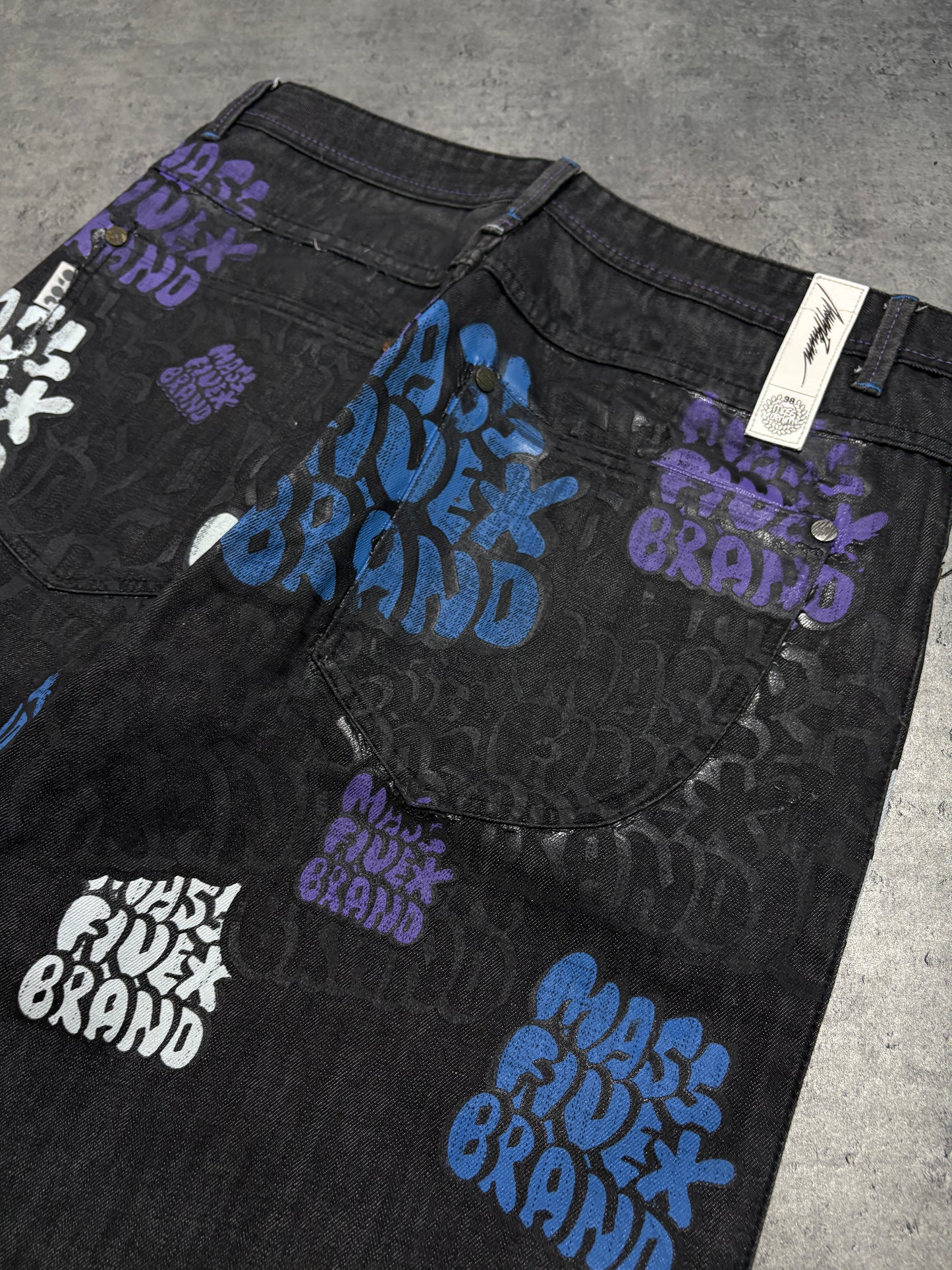 2000s Mass Denim graffiti baggy  jeans OG POLSKA MARKA
