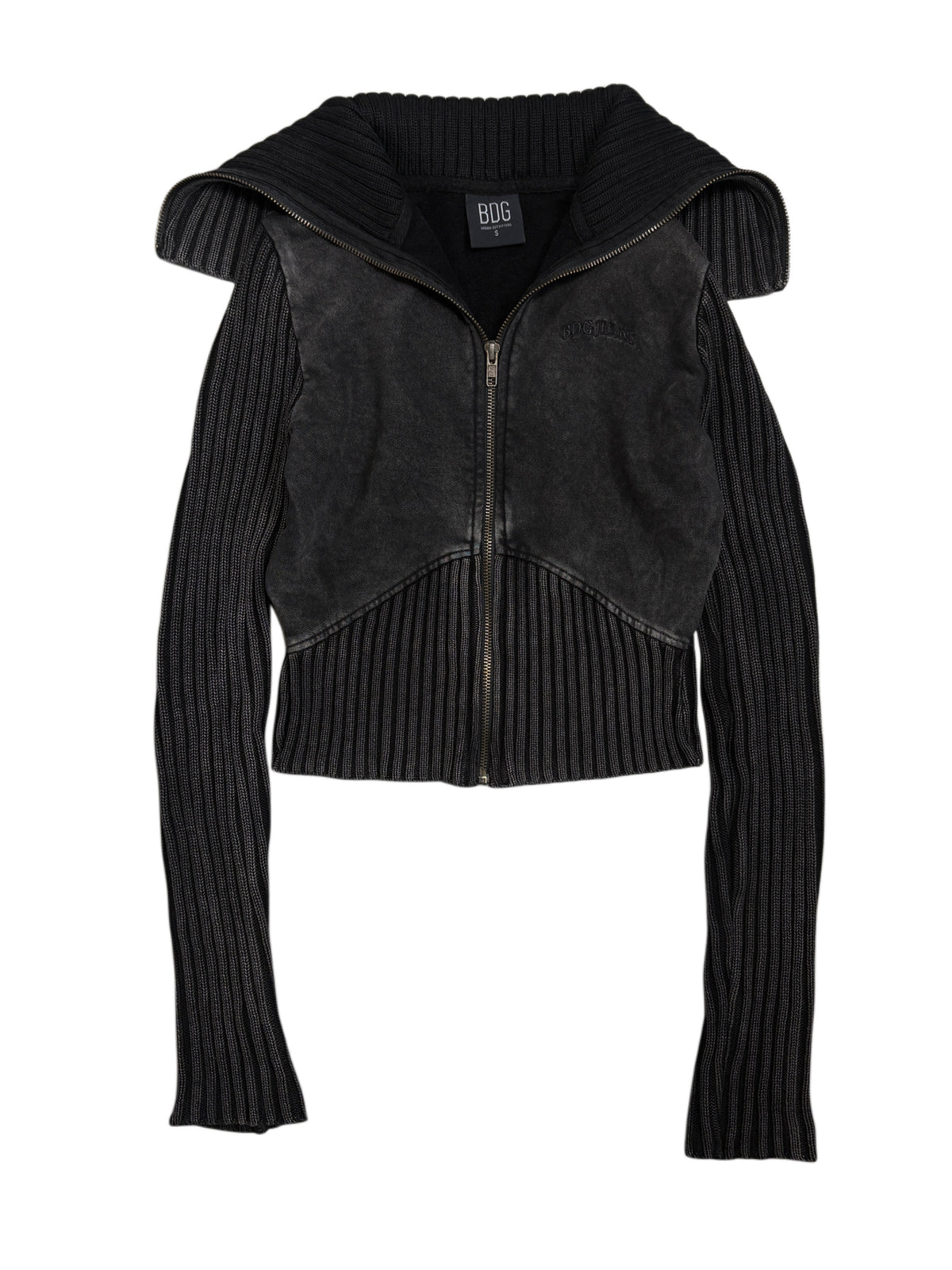 BDG washed zip sweater