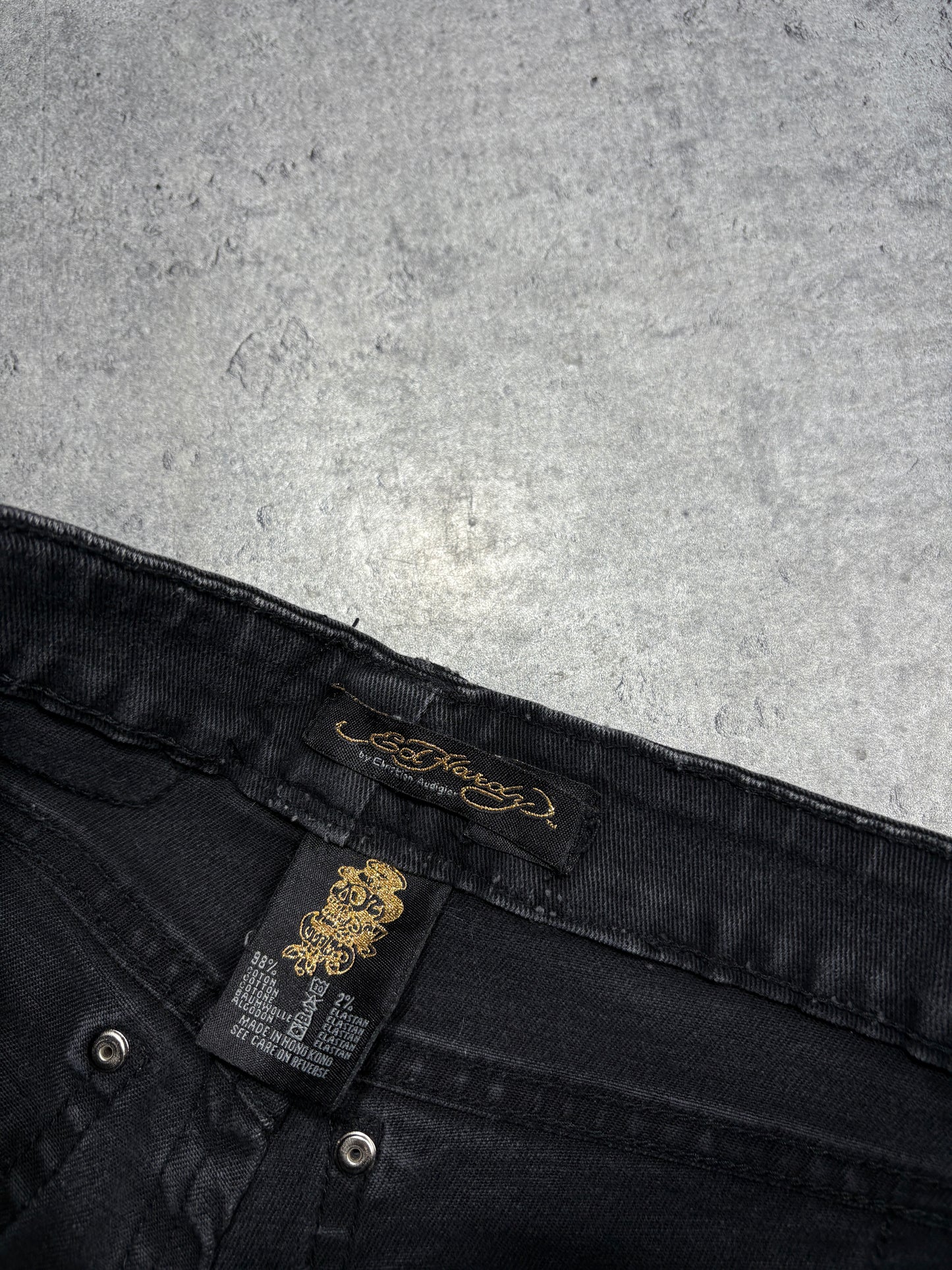 2000s Ed Hardy denim shorts