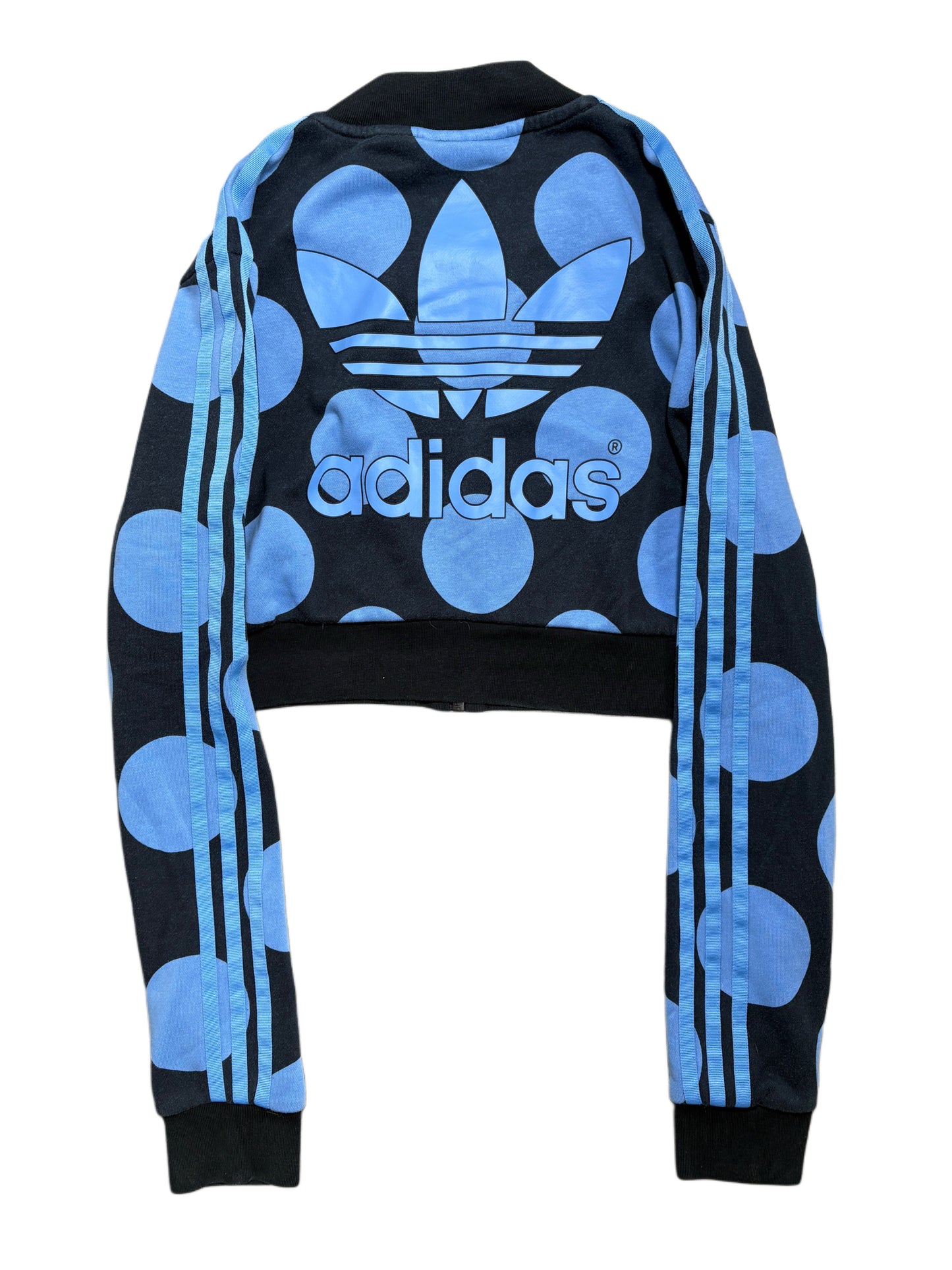 2000s Adidas x Pharell Williams Polka Dot cropped zip up hoodie