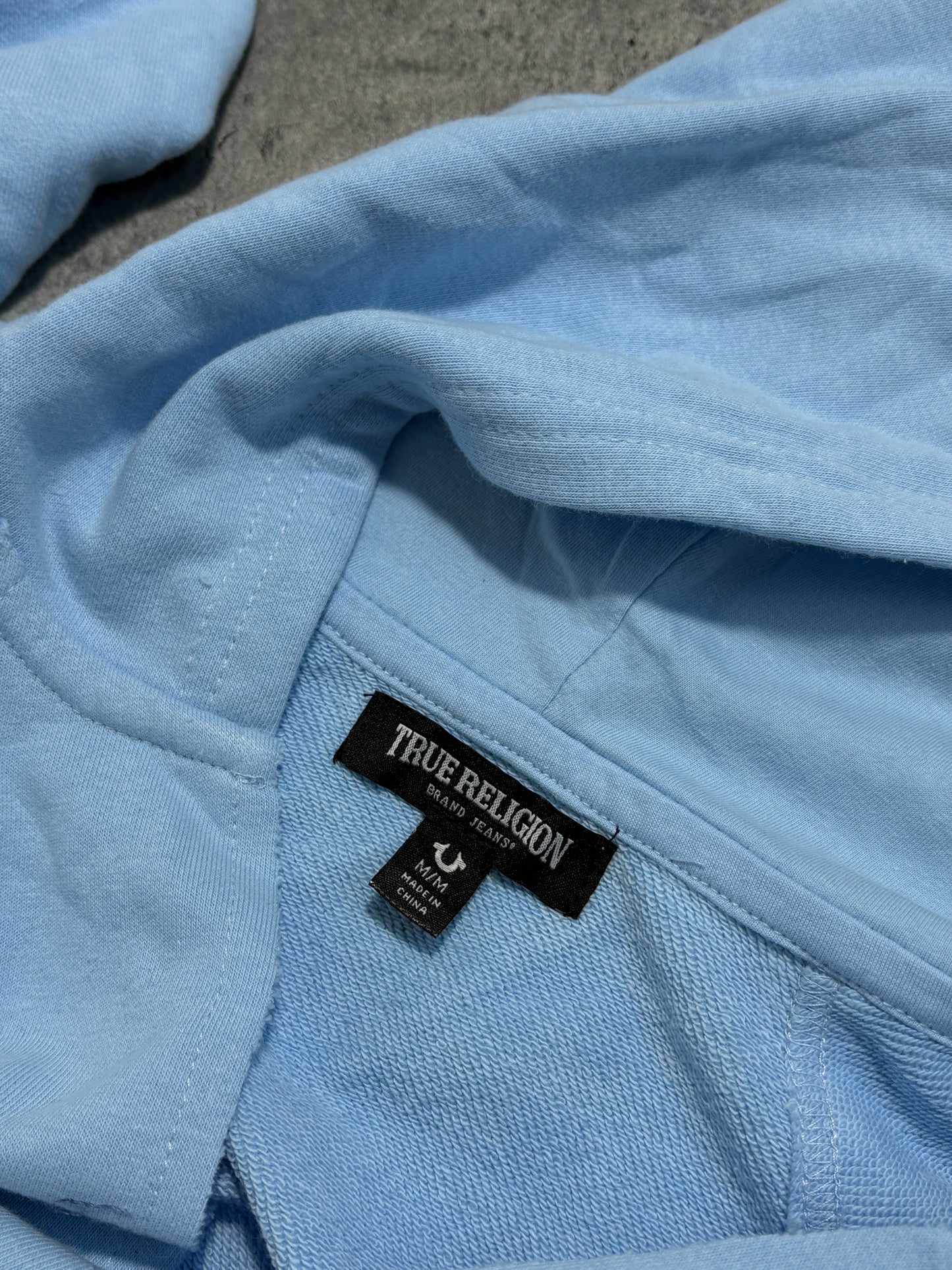 True Religion baby blue set hoodie + sweatpants