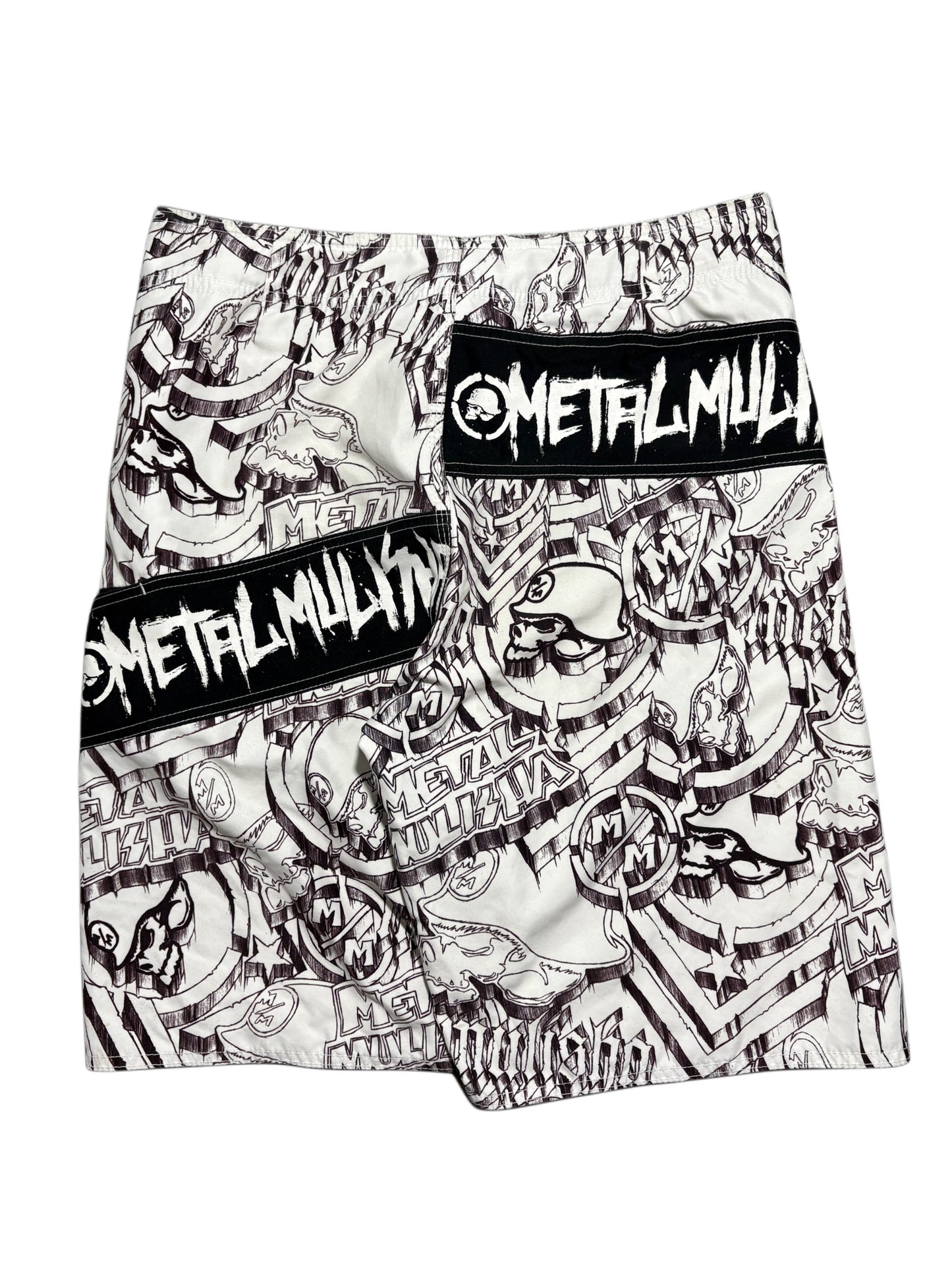 2000s Metal Mulisha skull swim shorts
