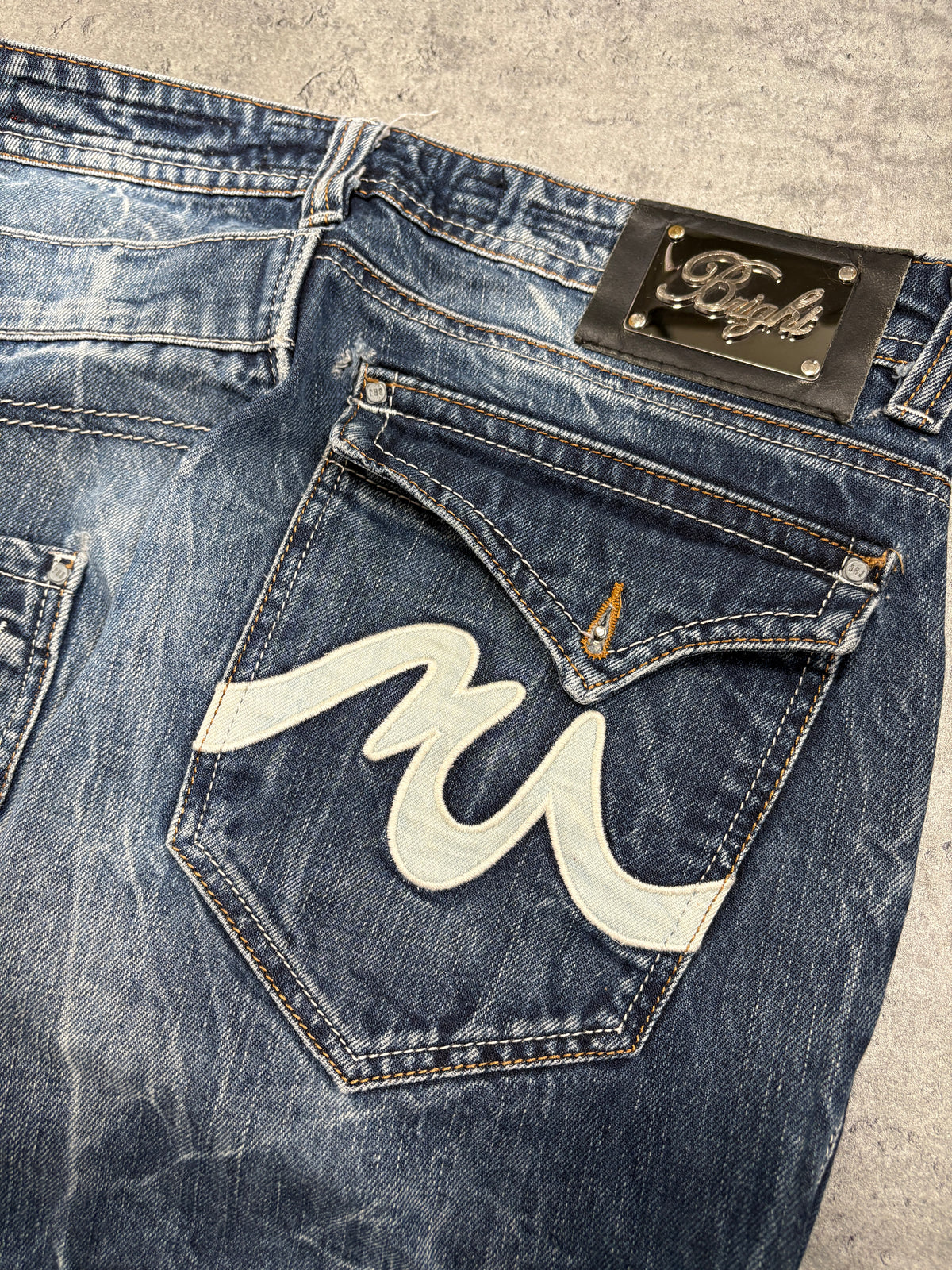 2000s Jeans Bright Y2K japan style Jeans Patchwork