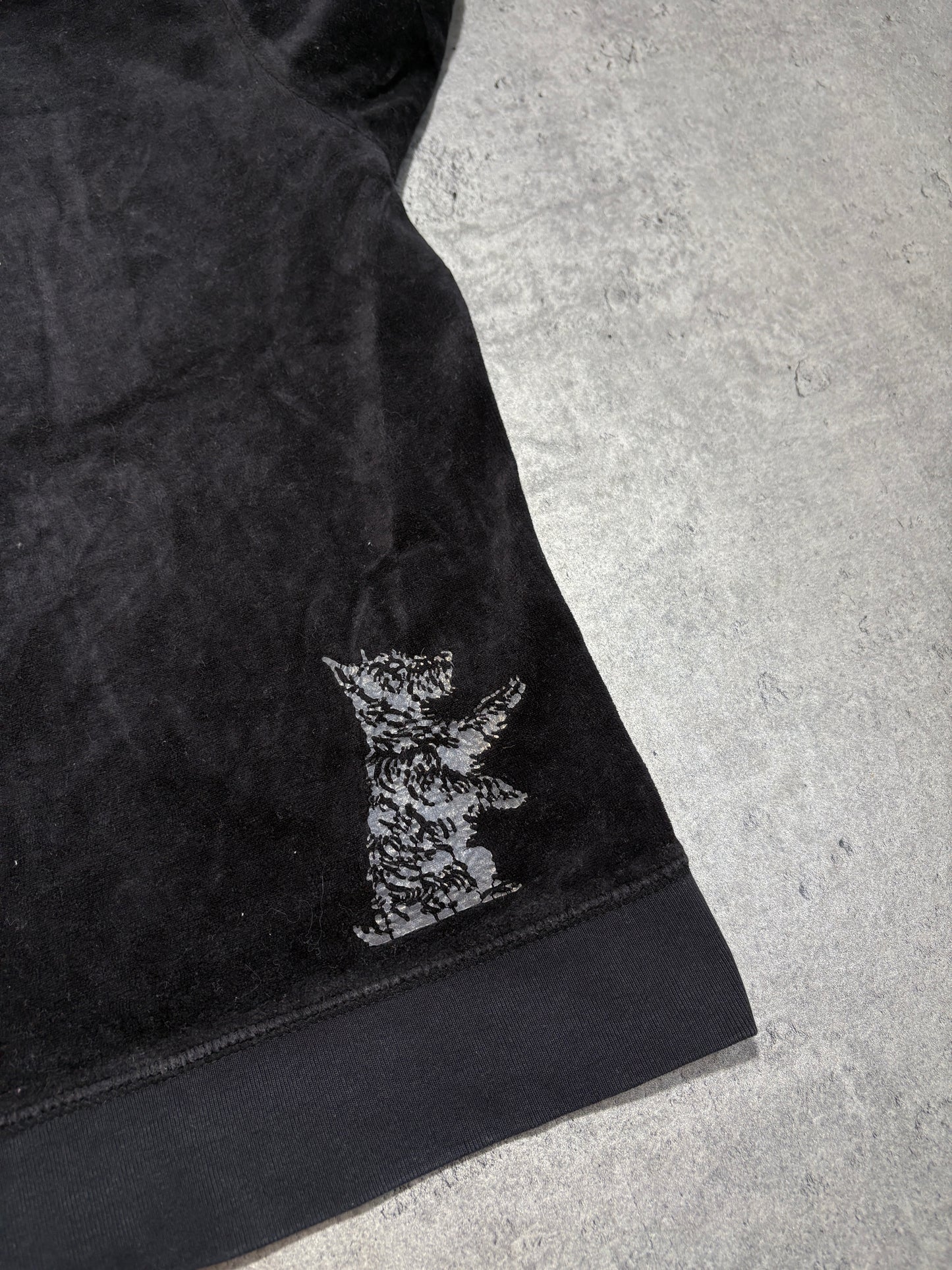 2000s Juicy Couture Welur Zip Up Hoodie navy