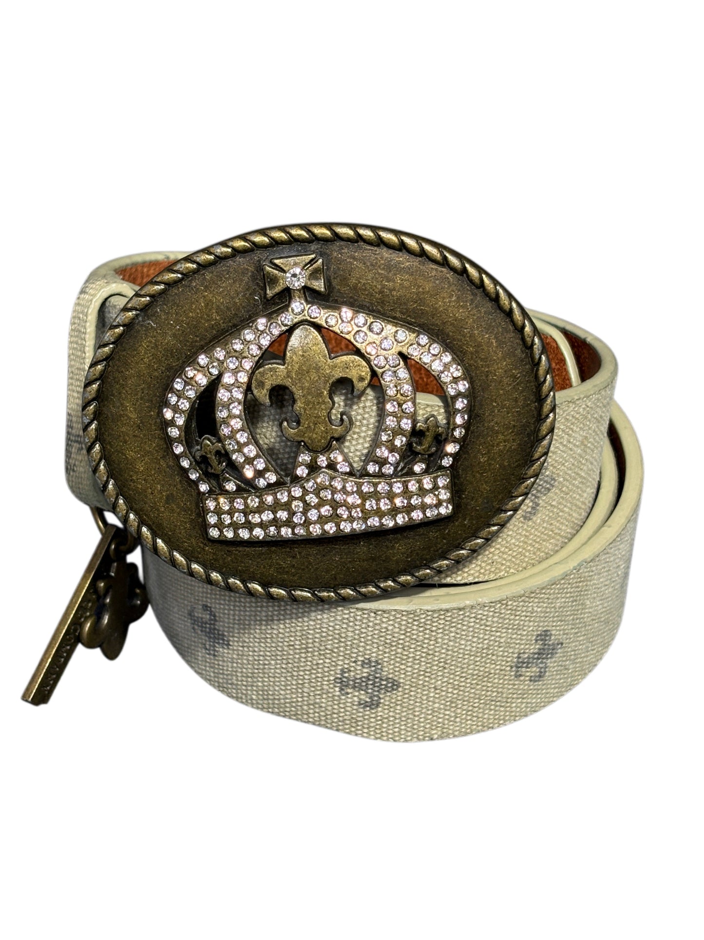 2000s Friss Company Crown Y2k Belt Pasek bling