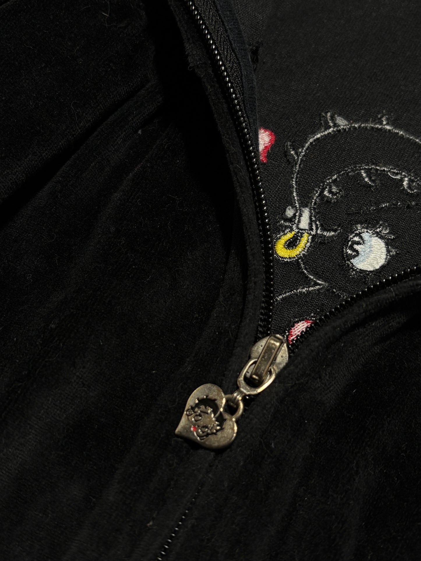 2000s Betty Boop Welur Zip Up Hoodie