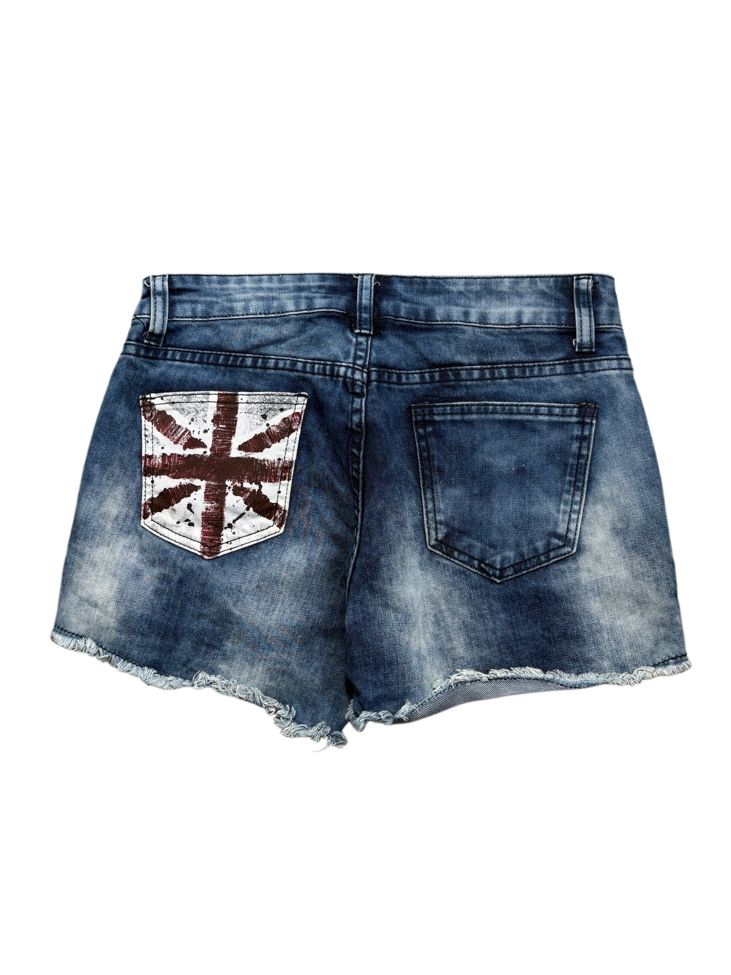 2000s UK Flag EMP denim shorts