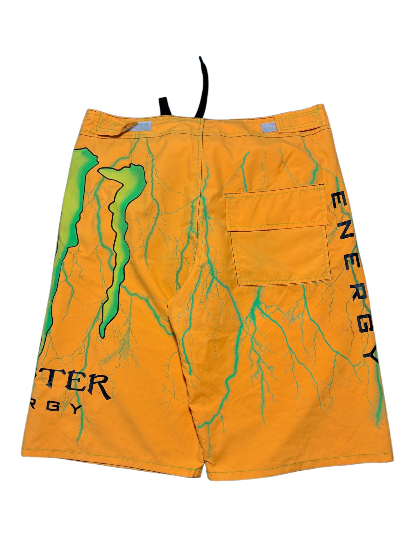 2000s Monster Energy orange swim shorts