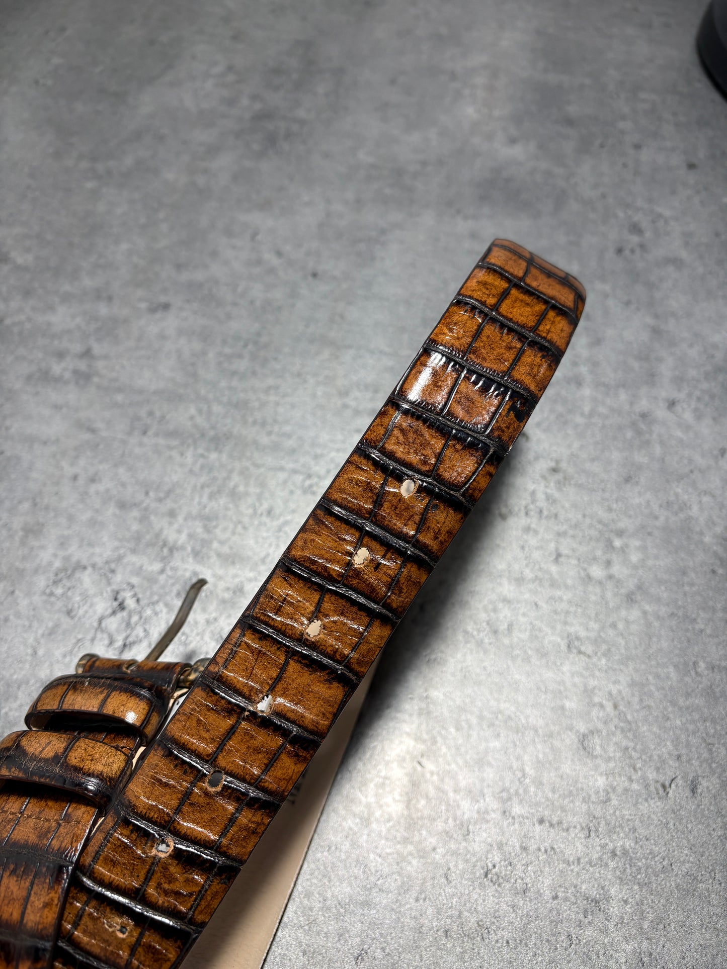 Vintage Real Leather Belt Pasek skórzany