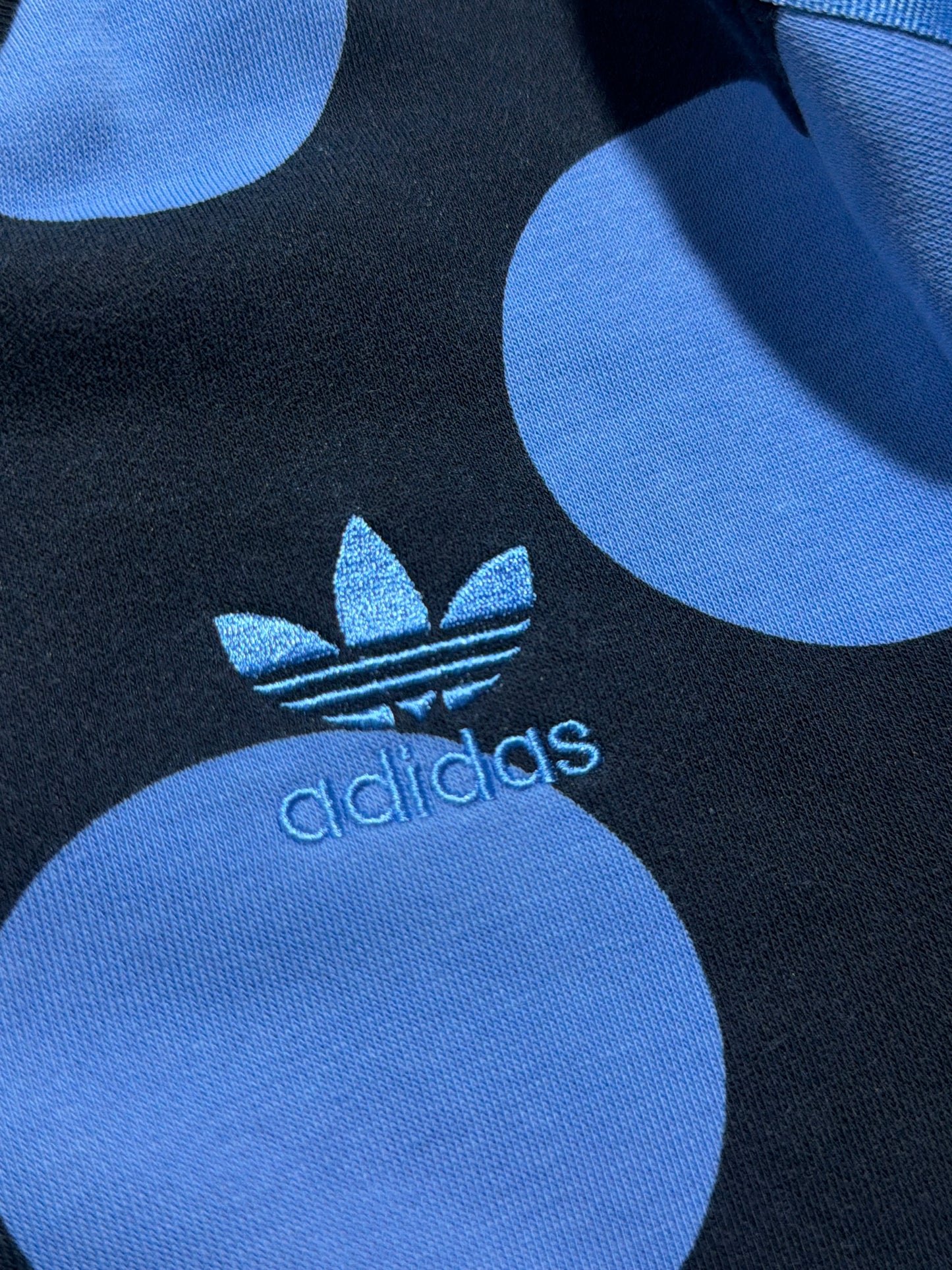 2000s Adidas x Pharell Williams Polka Dot cropped zip up hoodie