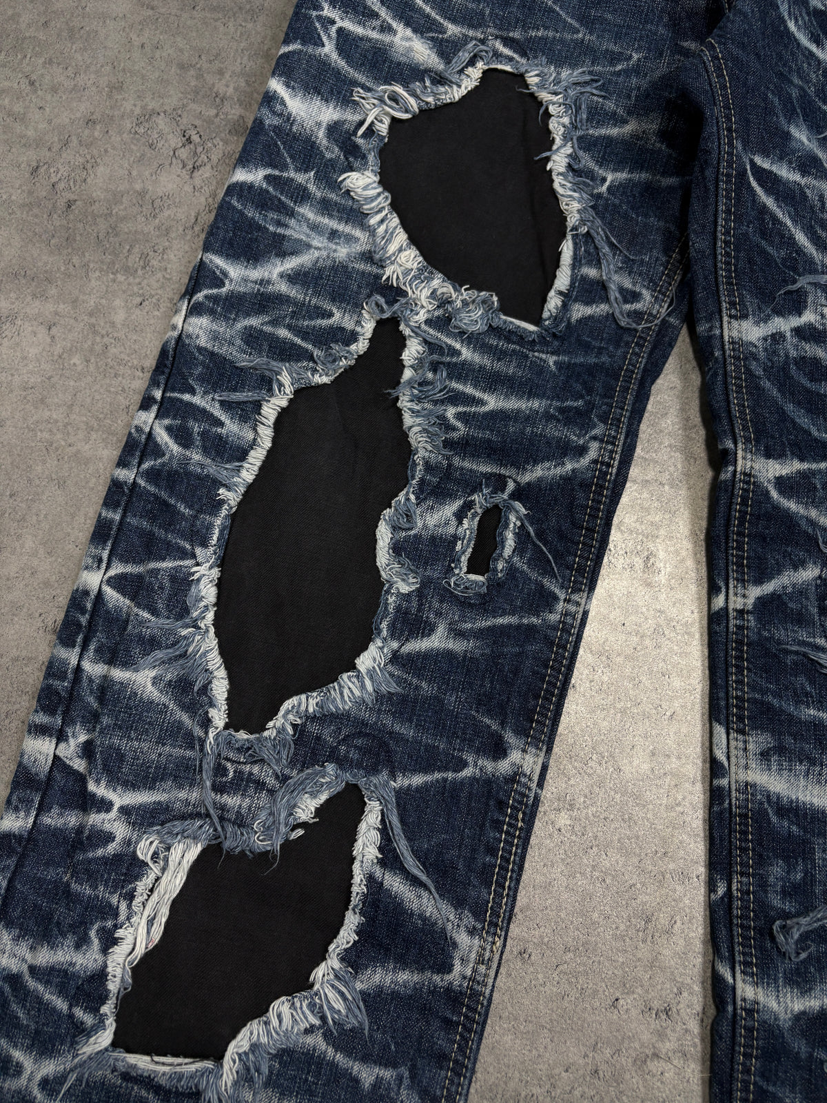 2000s Distressed Patch Jeans