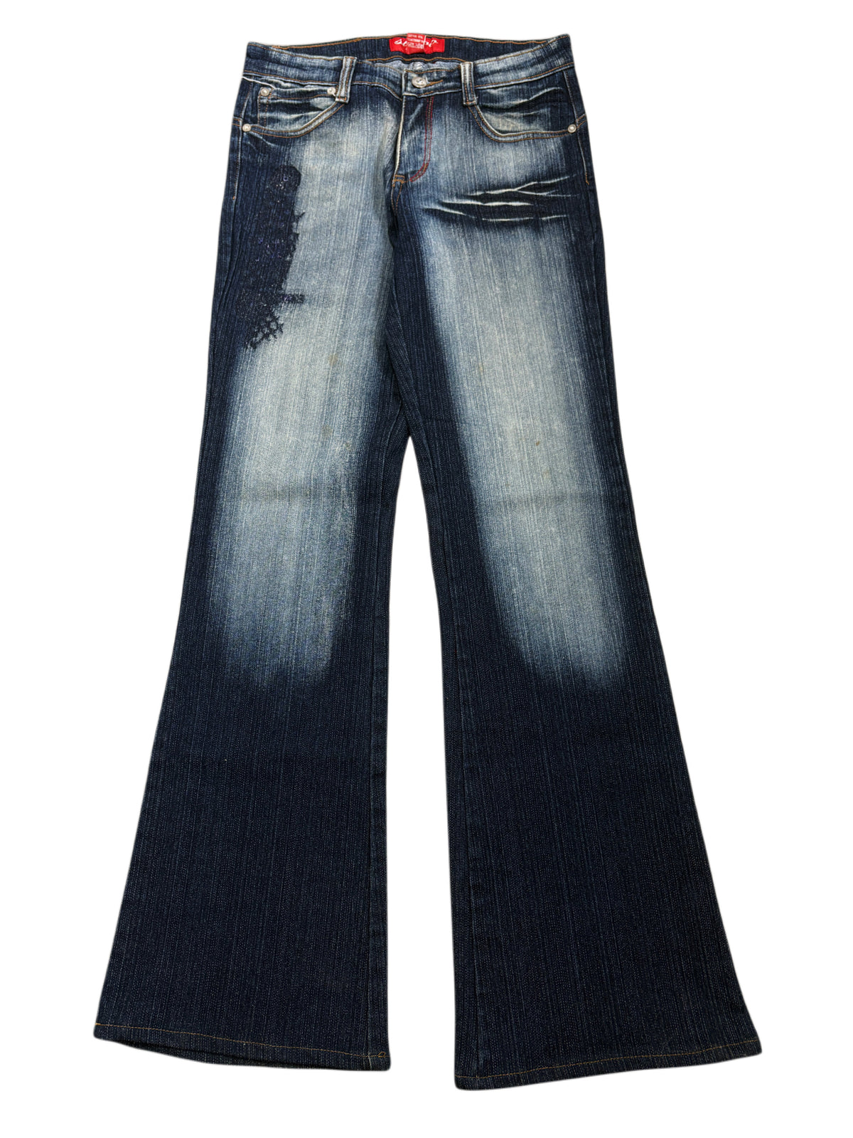 2000s Seyoo Flared Washed Jeans Bootcut