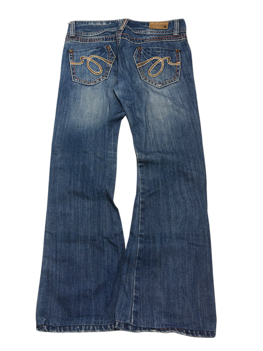 2000s Flared Embroidery  Jeans y2k