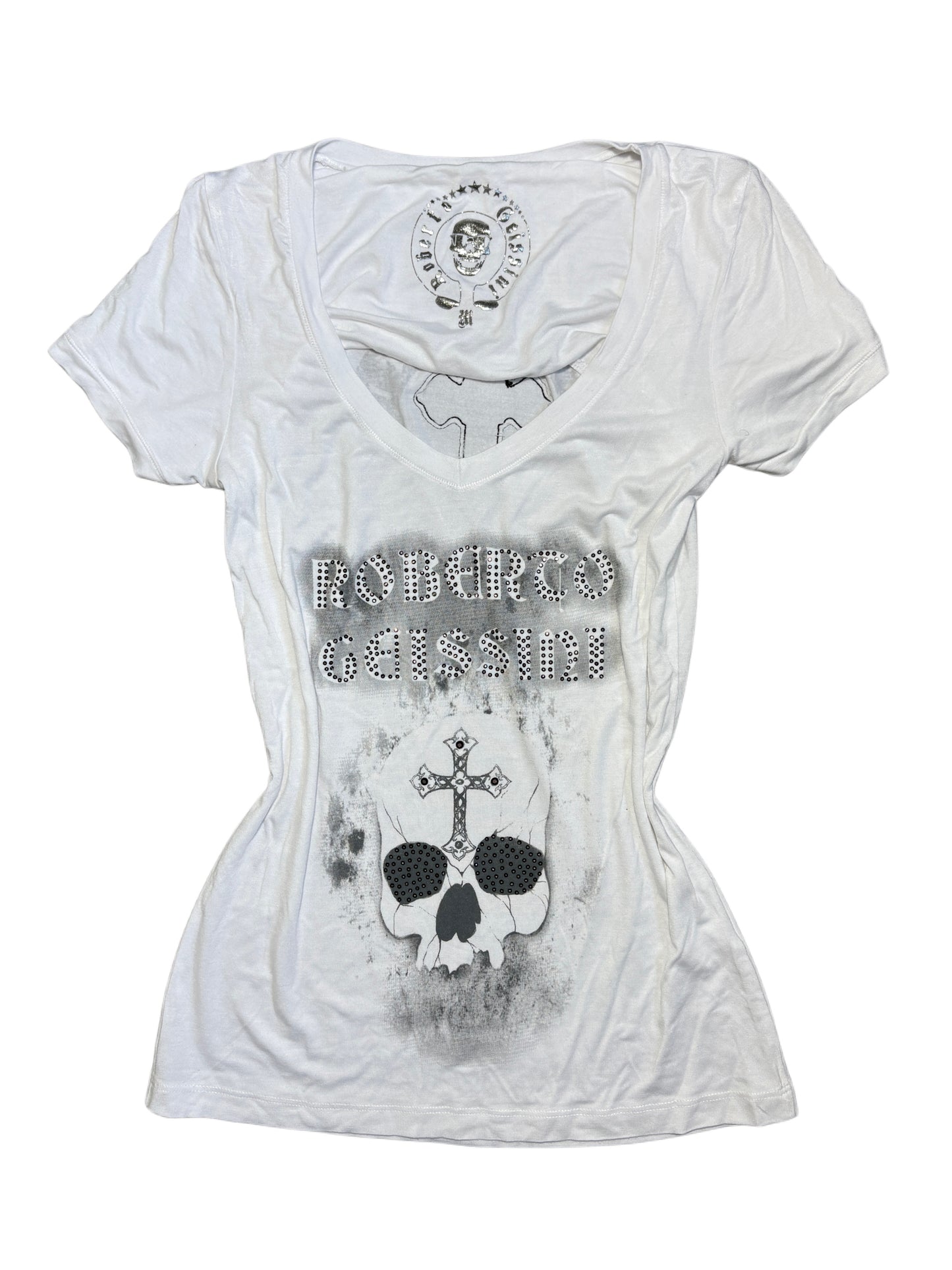 2000s Roberto Gessini cross & skull t-shirt