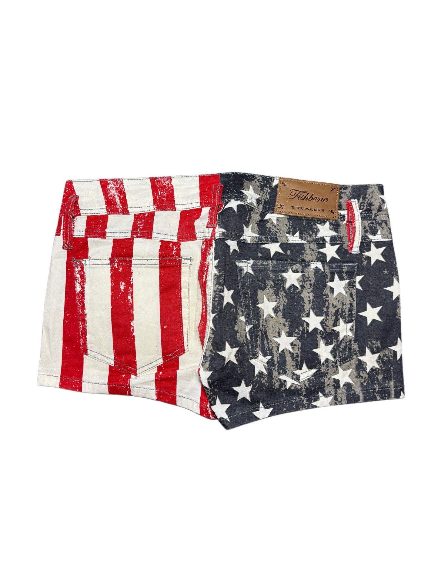 2000s Fishbone USA Flag Jeans Shorts