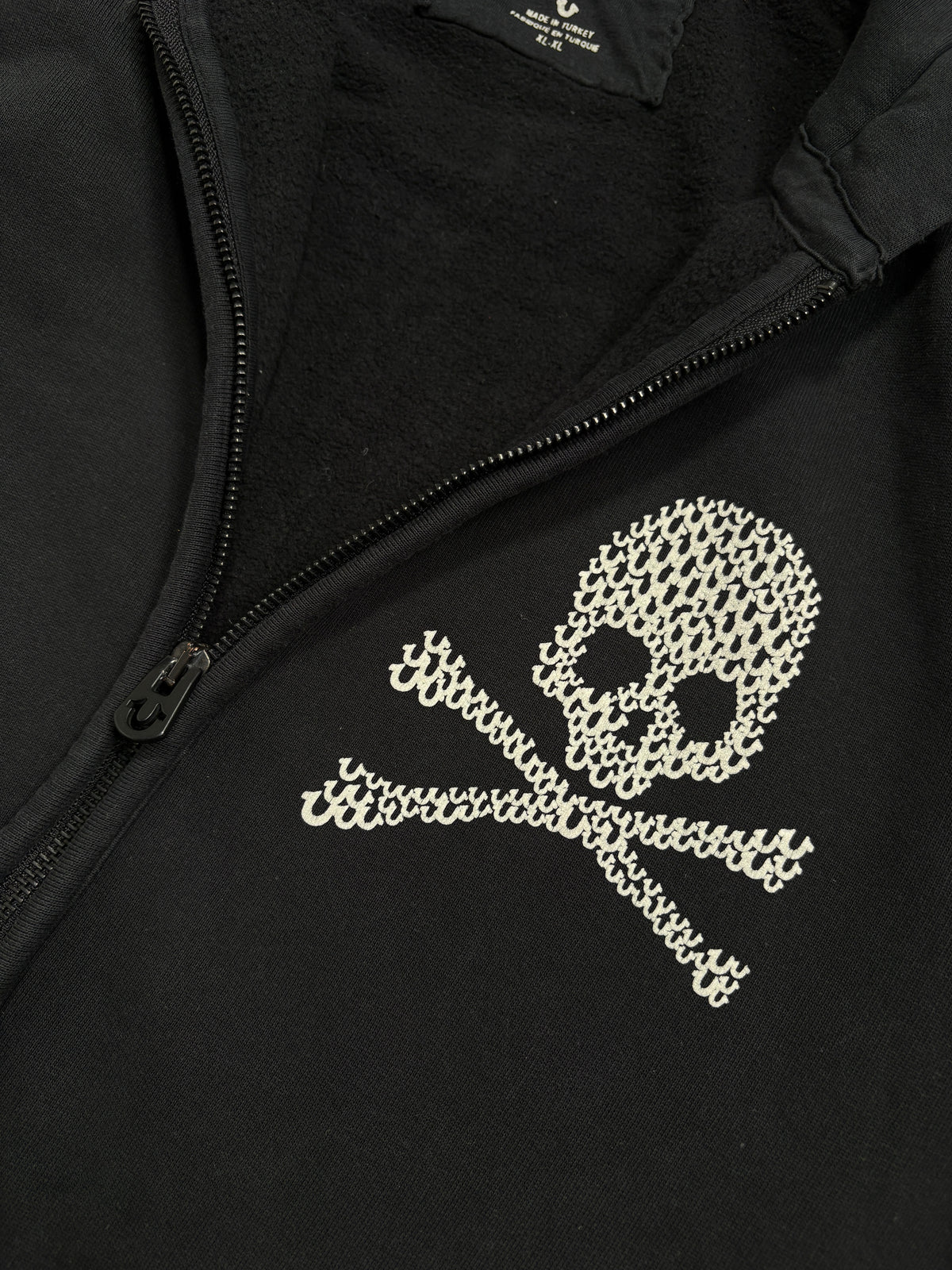 2000s *RARE* True Religion Skulls Zip Up Hoodie