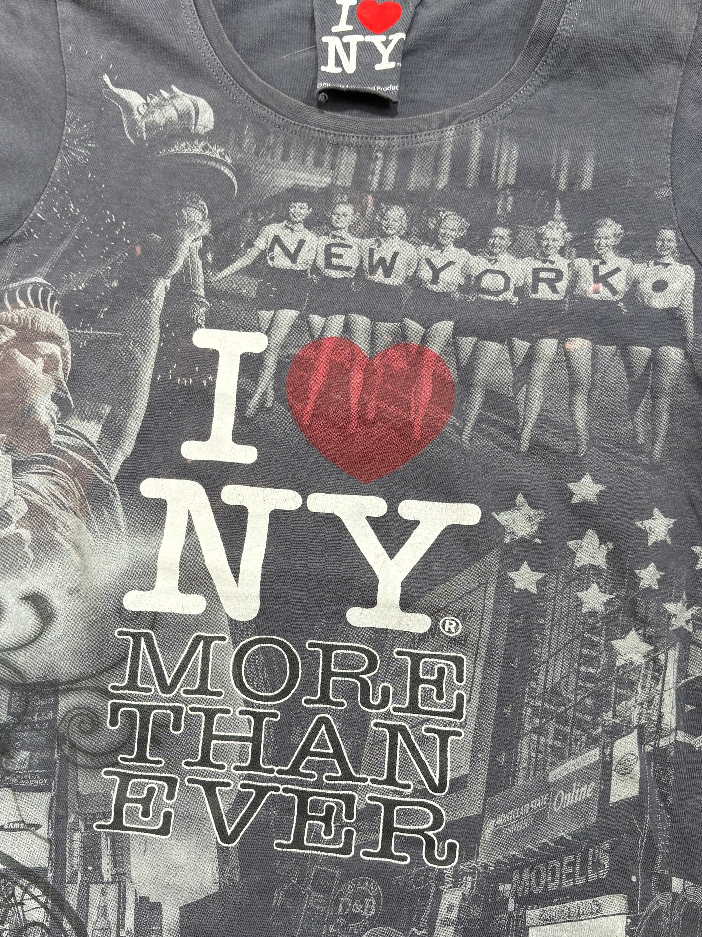 2000s I Love New York Baby Tee Top