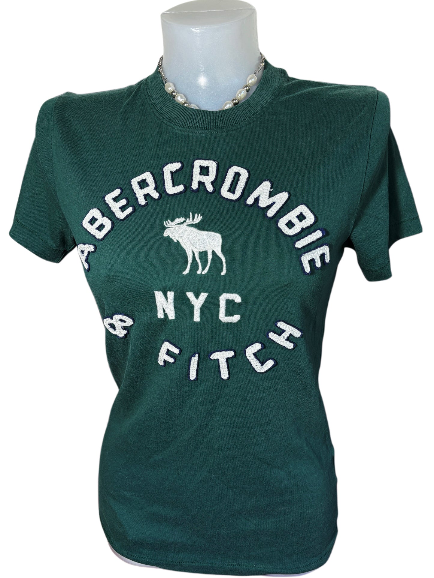 2000s Abercrombie & Fitch green t-shirt tee