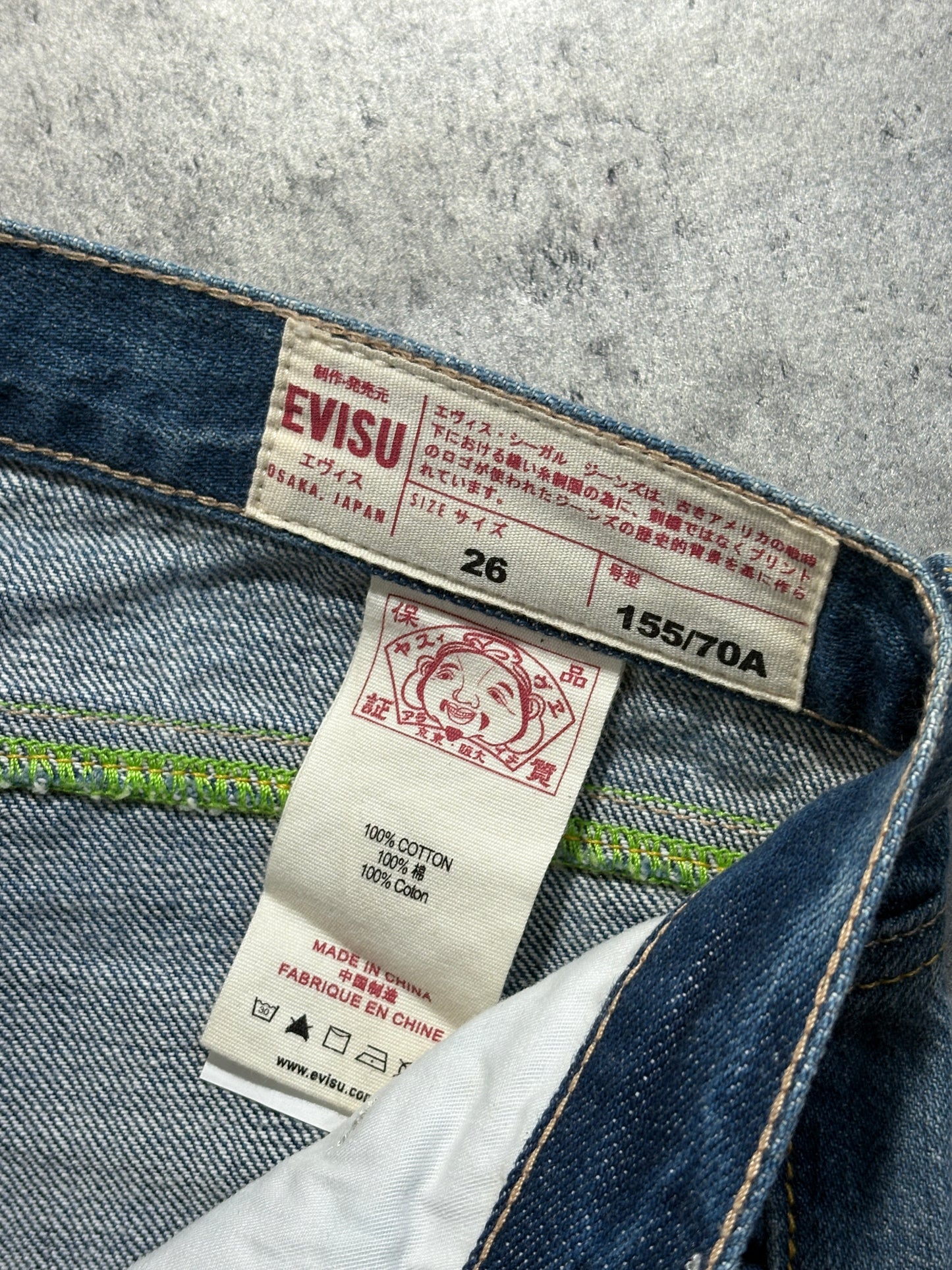 2000s Evisu selvegde denim jeans y2k