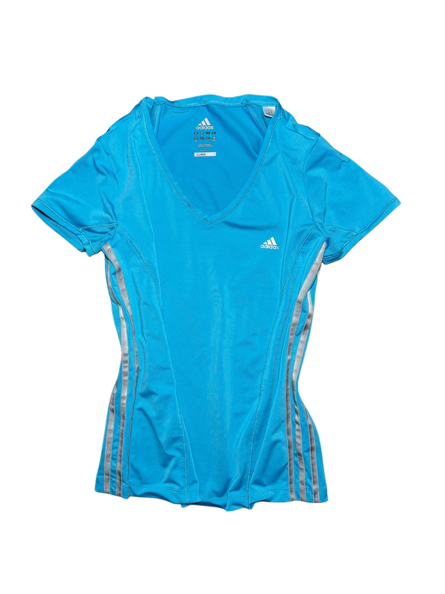 2000s Adidas V-neck T-shirt
