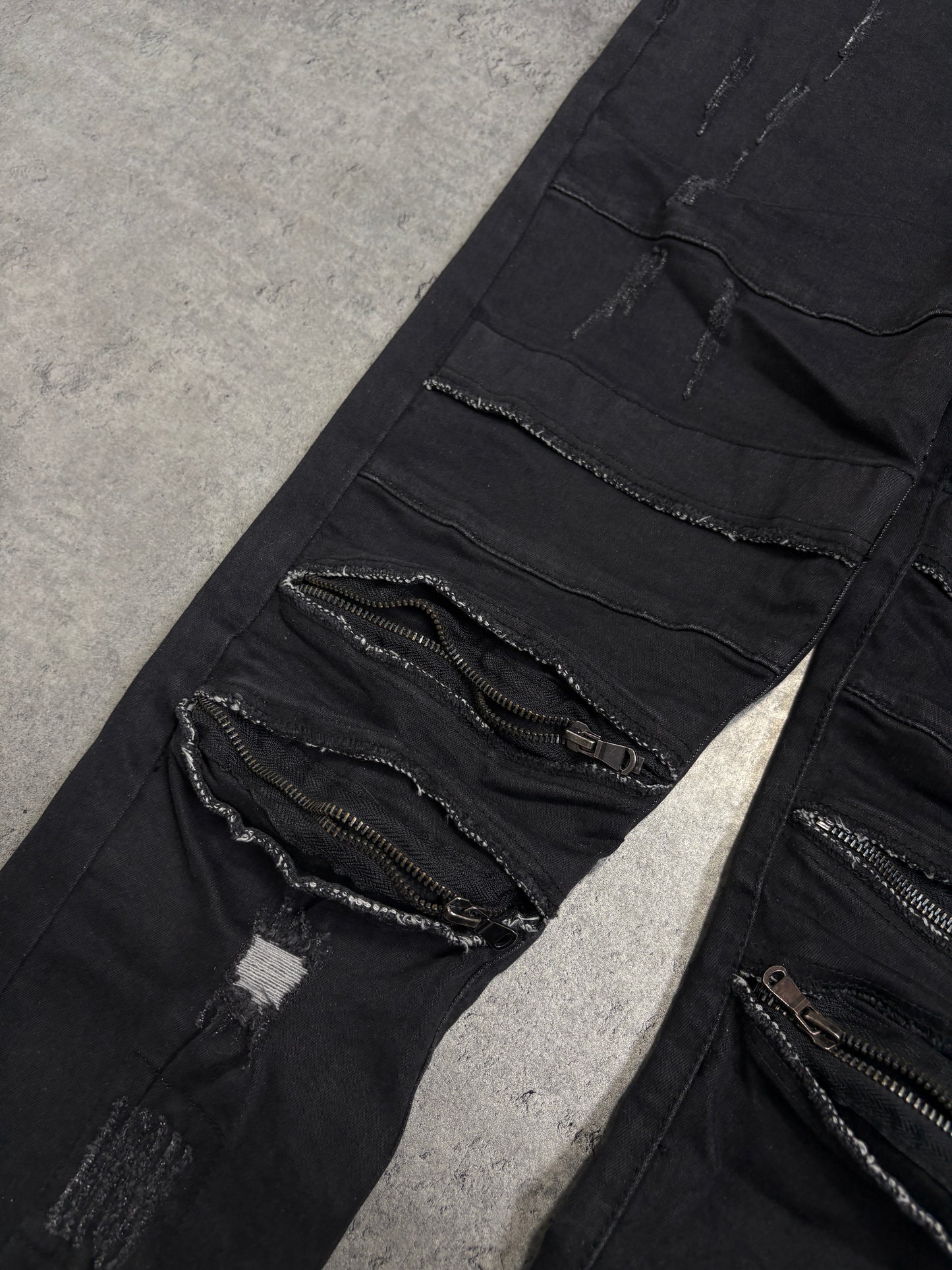 2000s biker Rock Rebel Zip Pants alternative goth