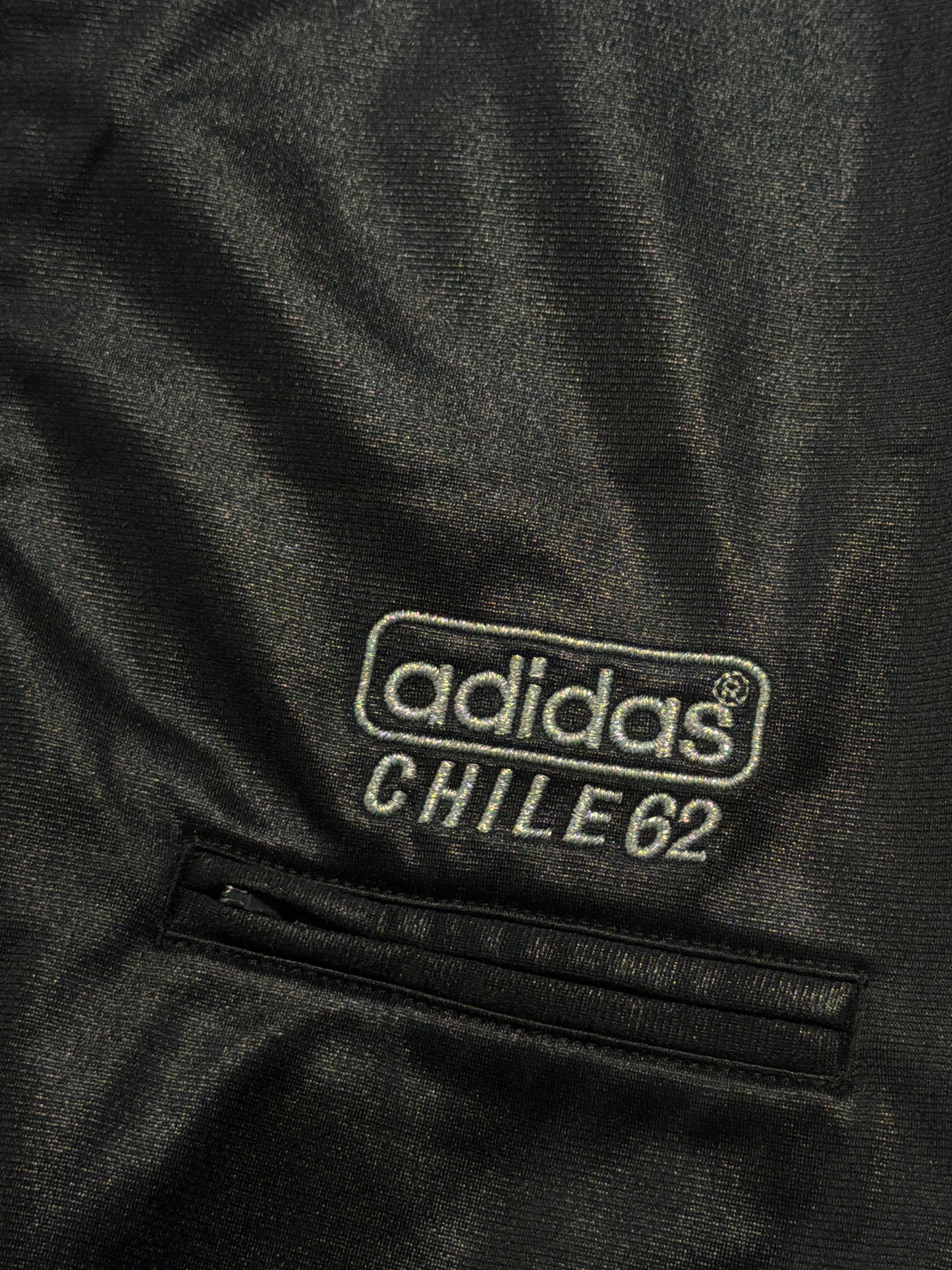 2000s Adidas Chile 62 zip up tracksuit oversize black  *2010*rok*