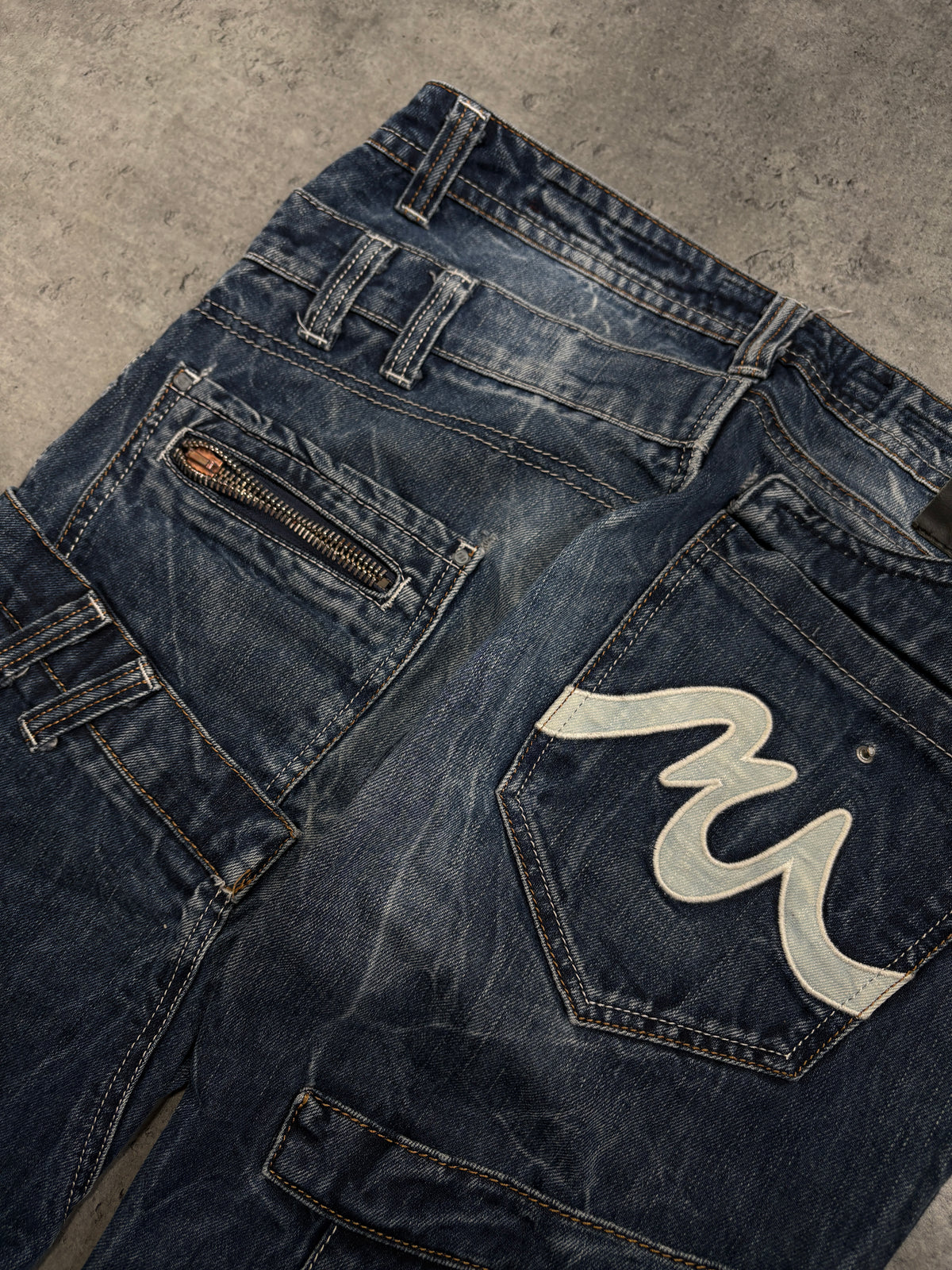 2000s Jeans Bright Y2K japan style Jeans Patchwork