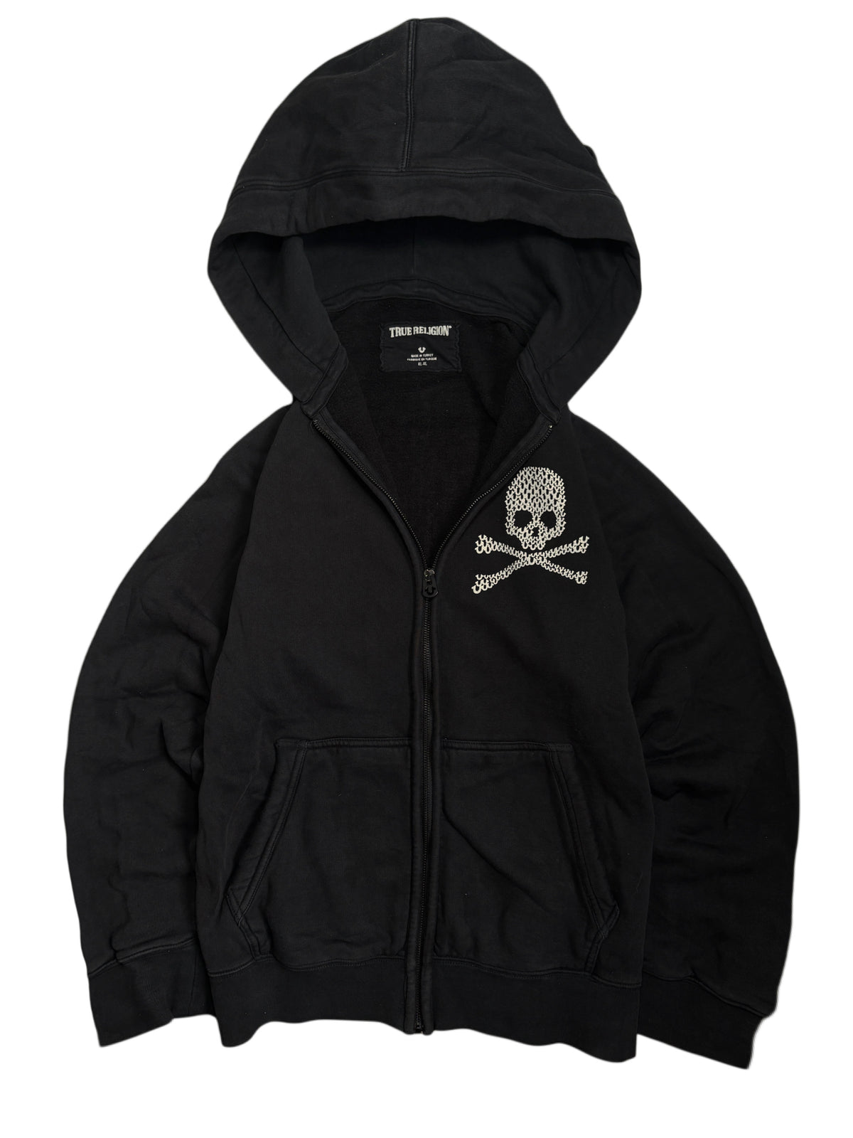 2000s *RARE* True Religion Skulls Zip Up Hoodie