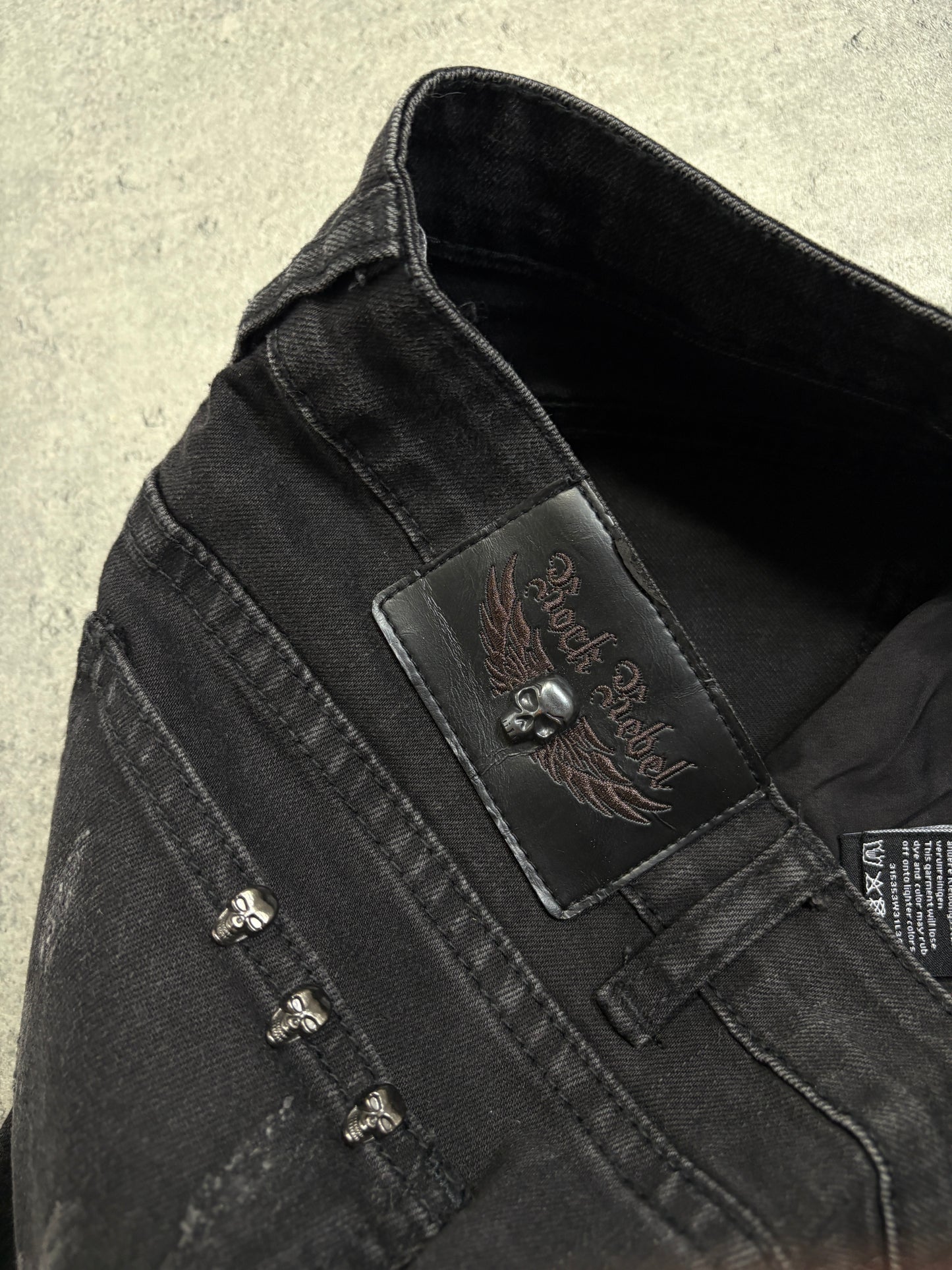 2000s alternative Rock Rebel Mini Skulls Jeans Goth
