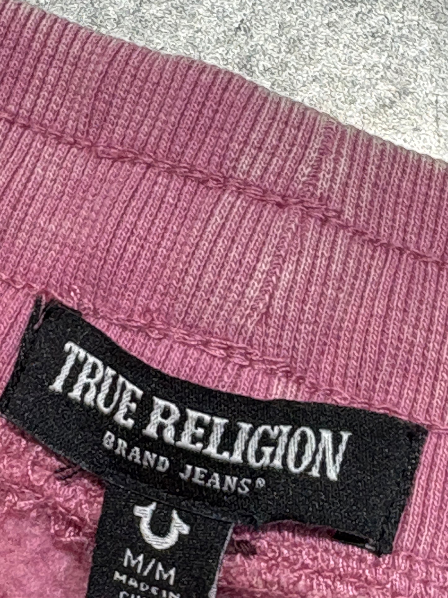 True Religion baby pink set hoodie + sweatpants *brand new*