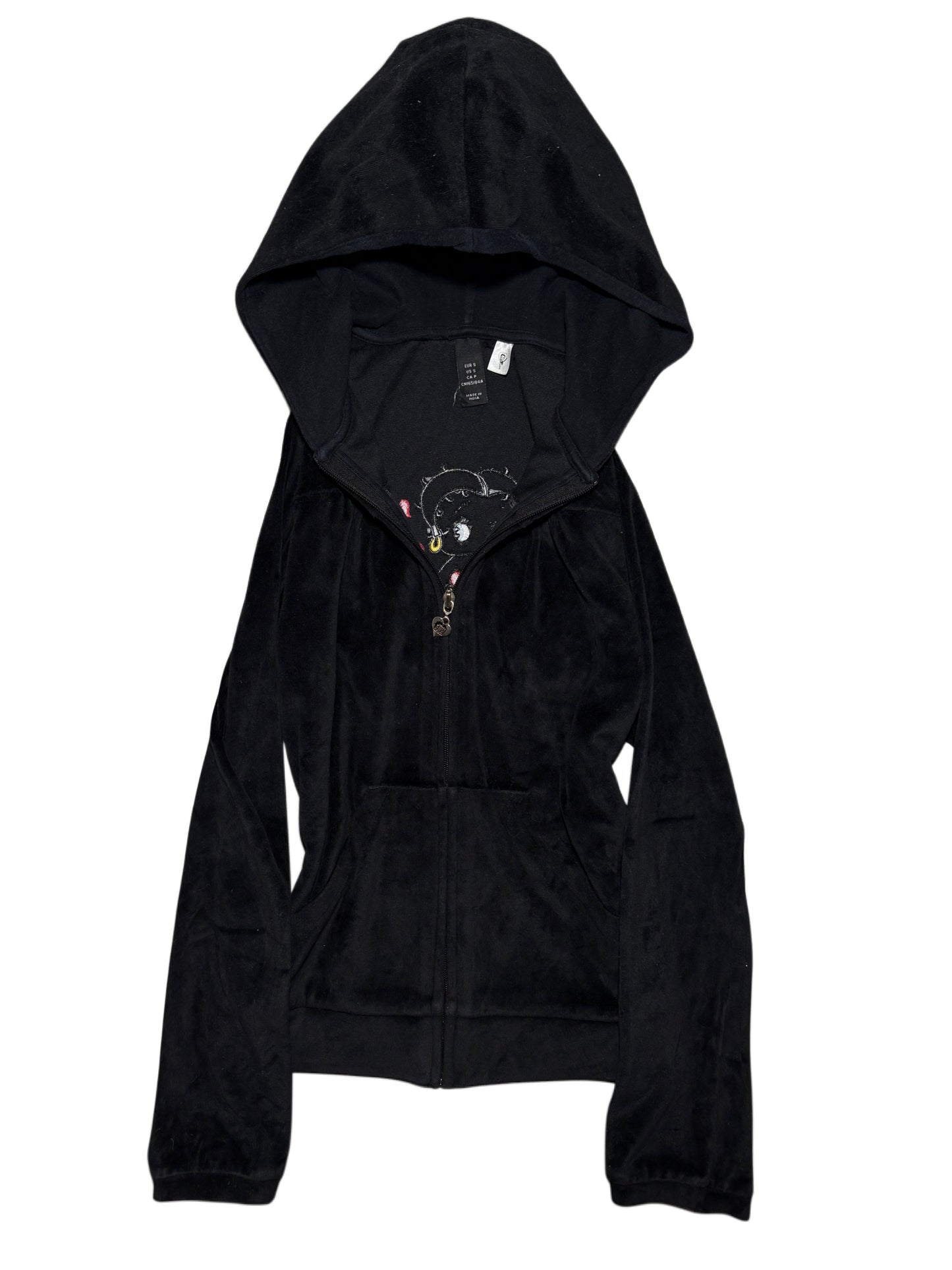 2000s Betty Boop Welur Zip Up Hoodie