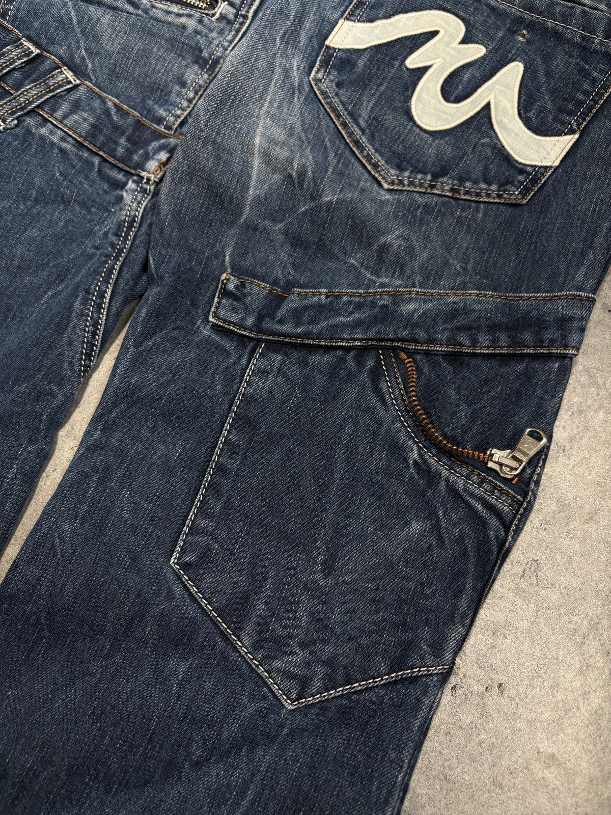 2000s Jeans Bright Y2K japan style Jeans Patchwork