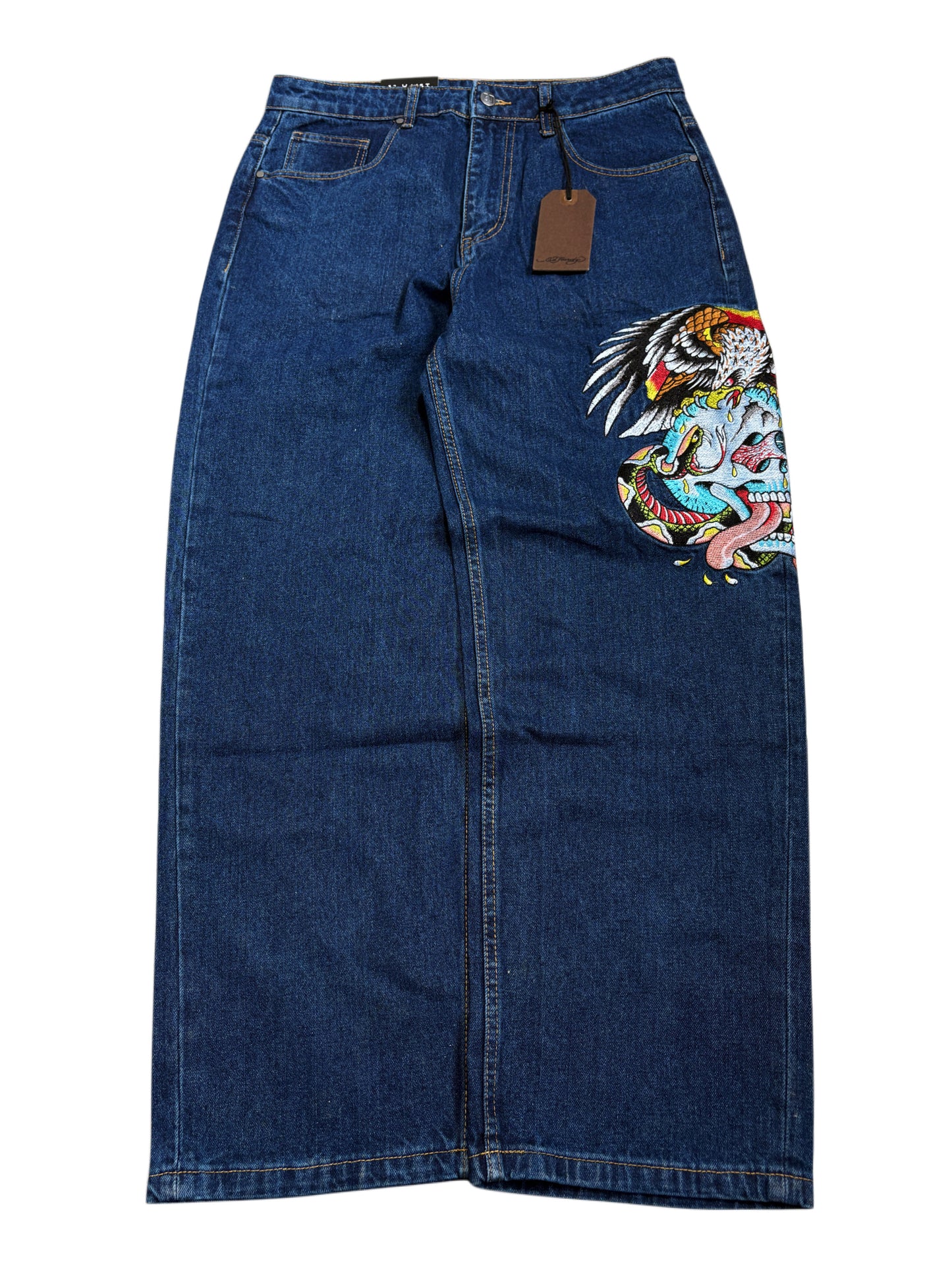 Ed Hardy Printed Baggy Jeans
