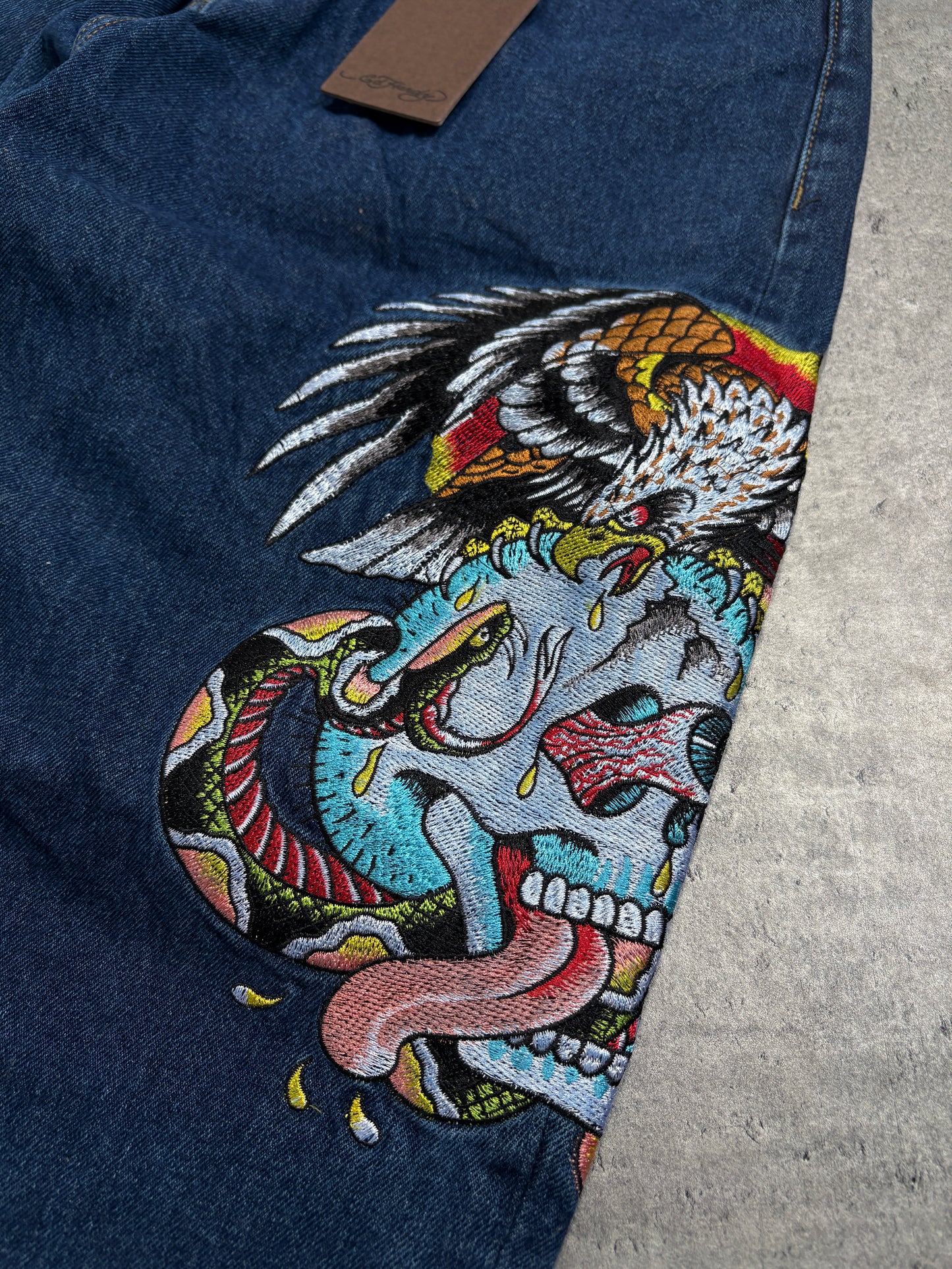 Ed Hardy Printed Baggy Jeans