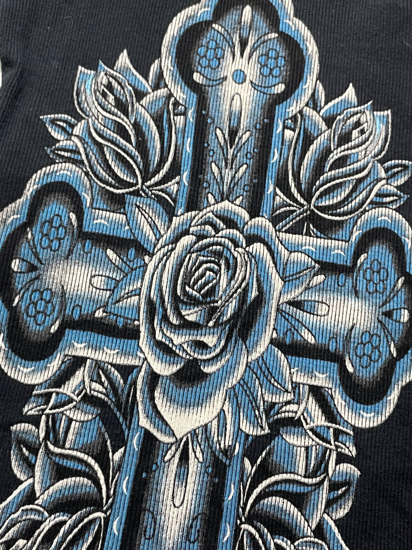 2000s Christian Audigier top/mini dress sukienka skull cross