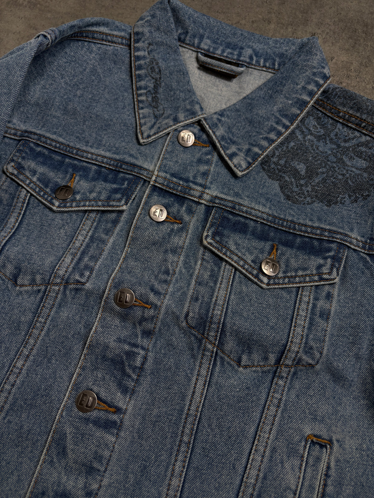 Ed Hardy Denim Jeans Jacket Kurtka Jeansowa