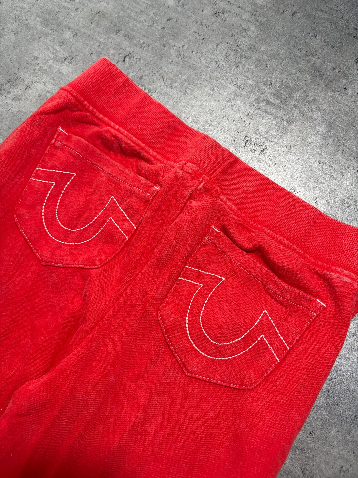 True Religion red washed flare pants
