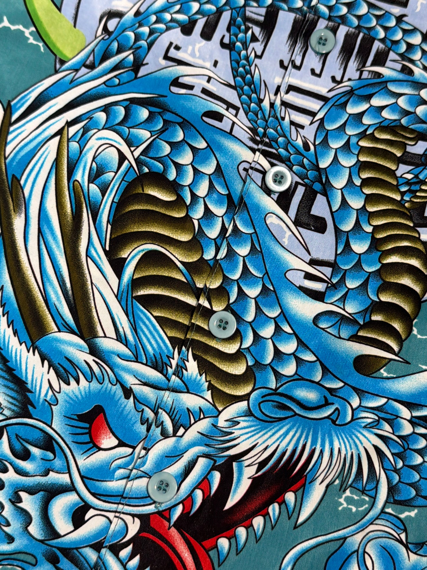 2000s Hawaiian Japan Dragon Shirt Polo