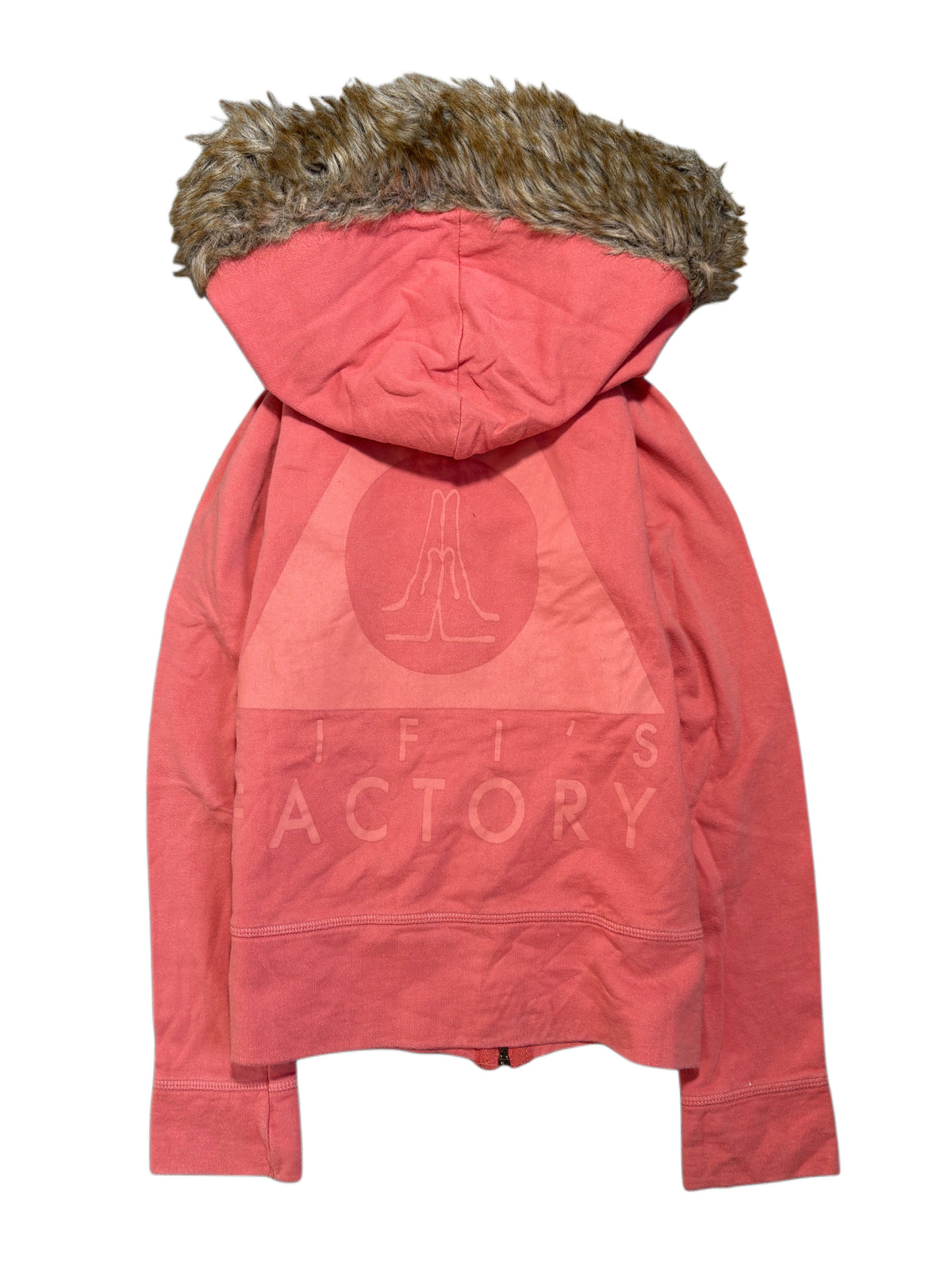 2000s Fur Zip Up Hoodie