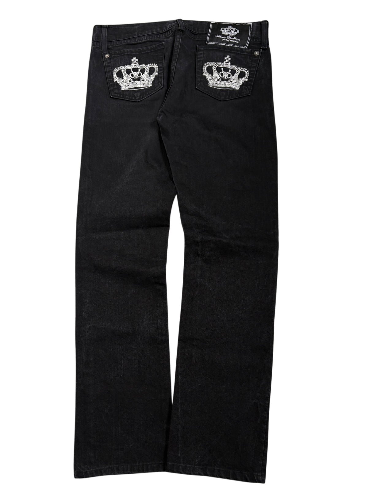 2000s Victoria Beckham x Rock Republic Crowns Y2K Jeans