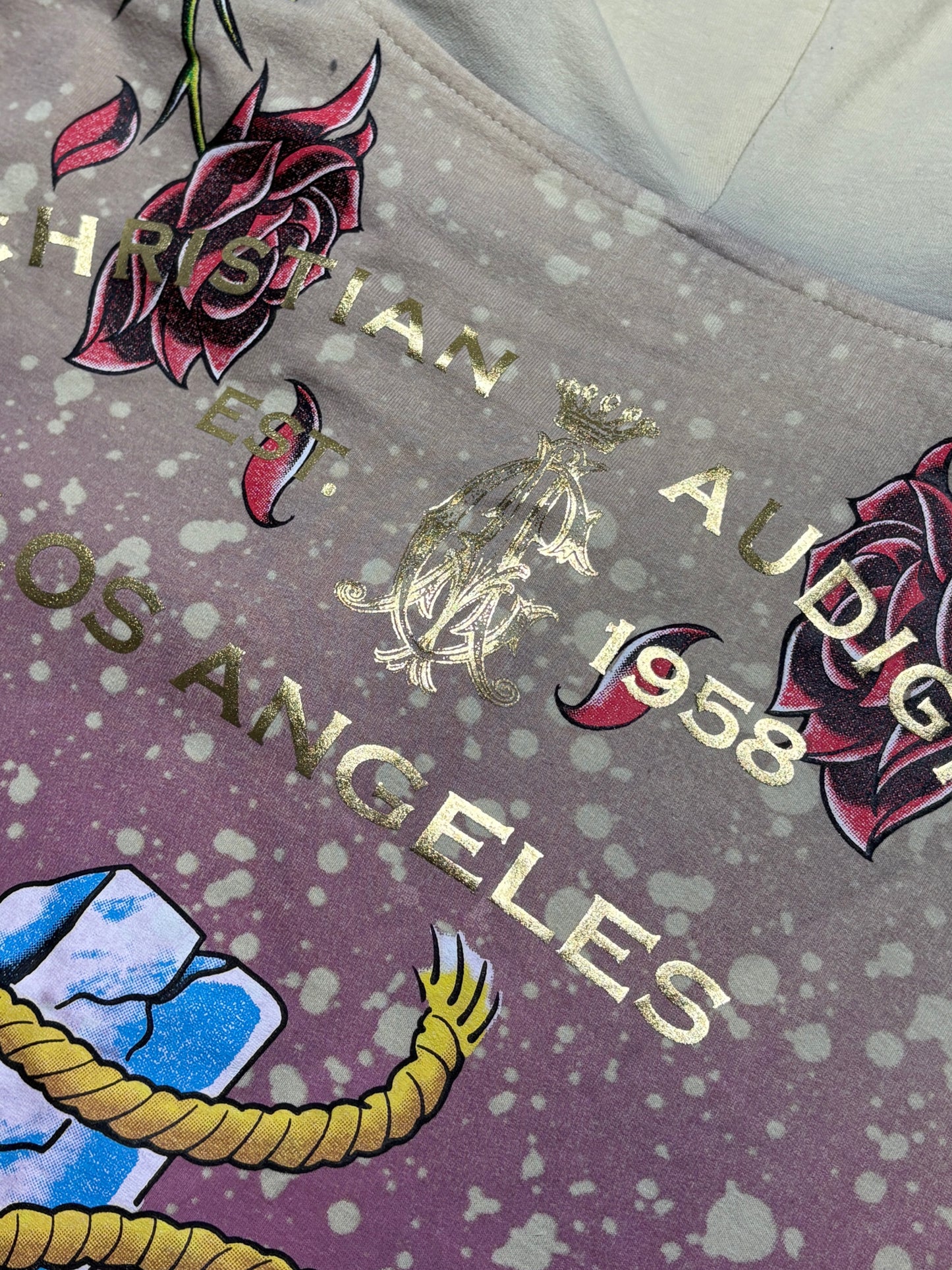 2000s *RARE* CHRISTIAN AUDIGIER ED HARDY ZIP HOODIE