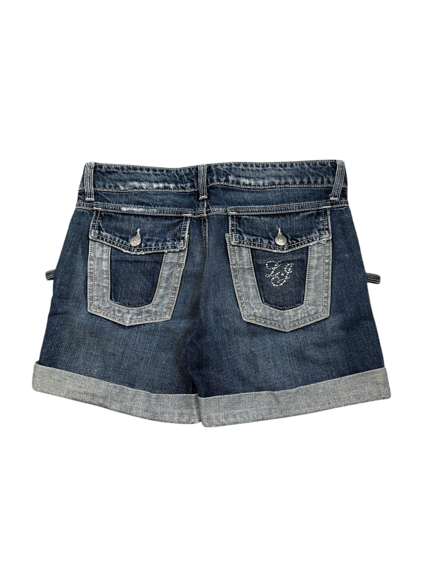 2000s Y2k Dark Denim shorts