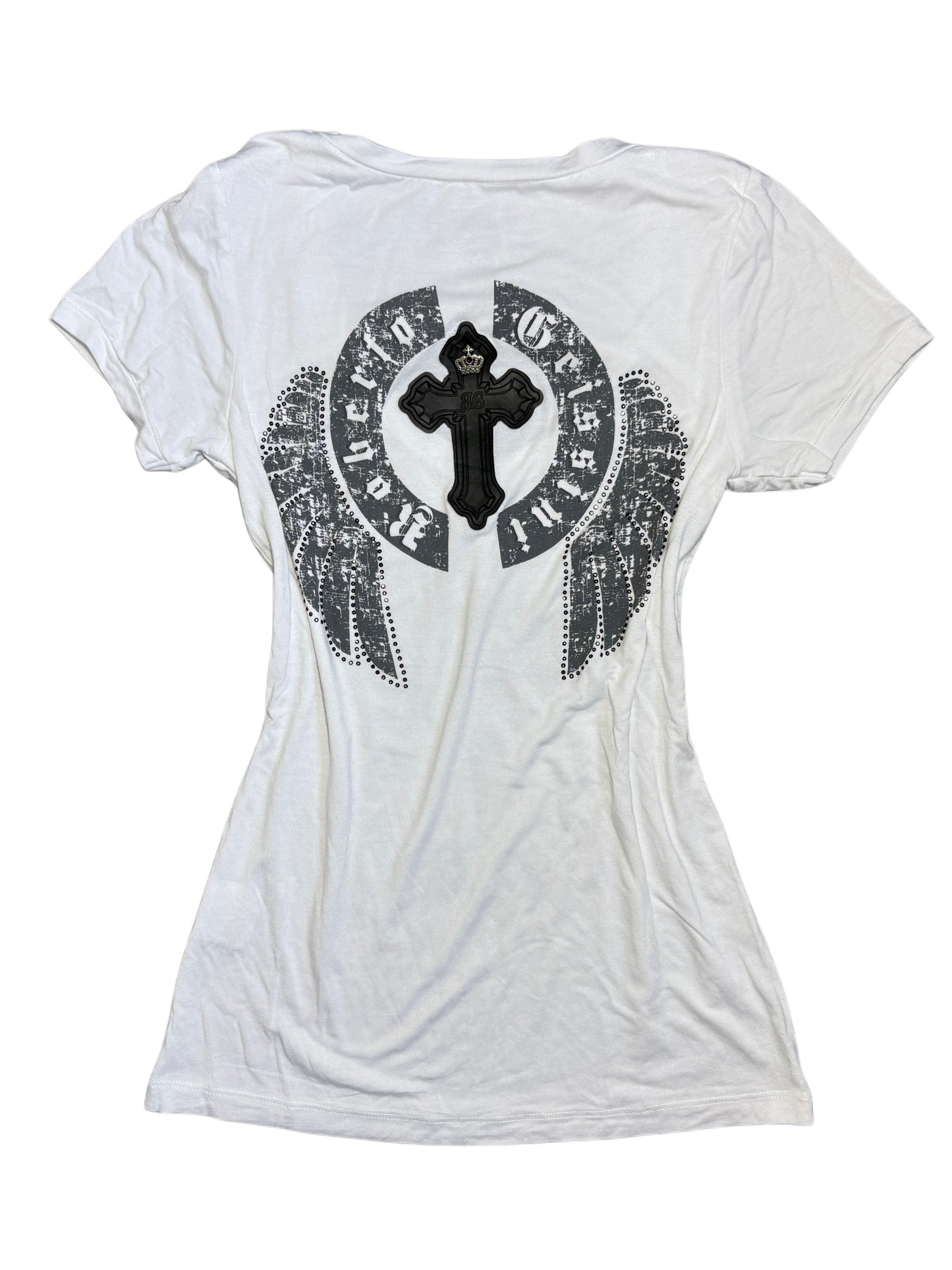 2000s Roberto Gessini cross & skull t-shirt
