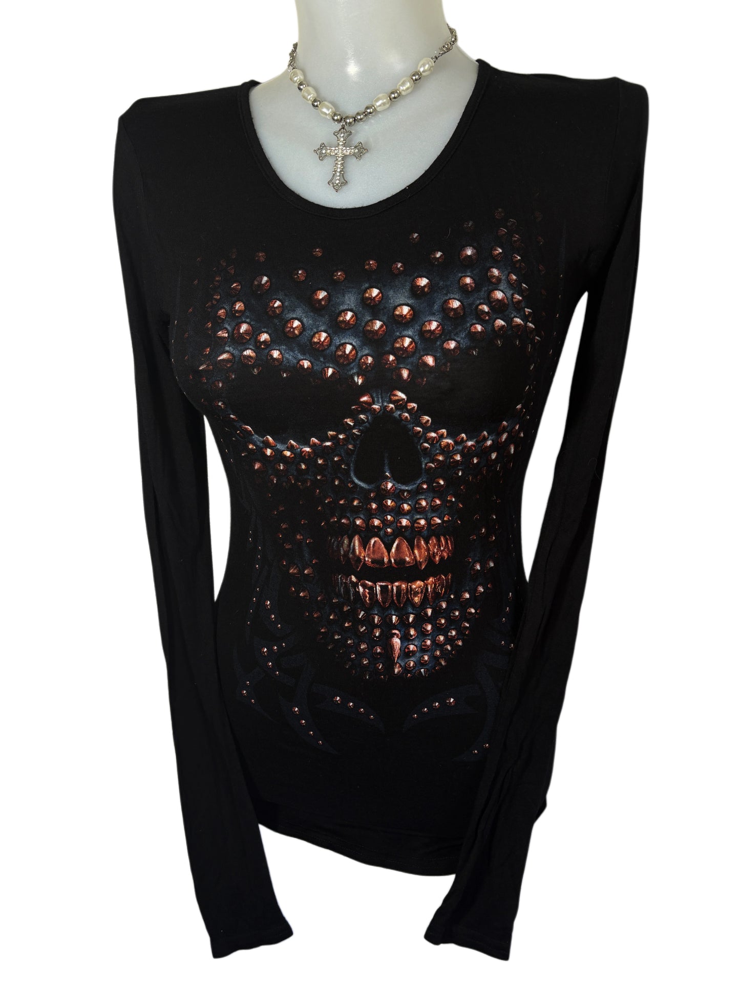 2000s Spiral Skull Mini Skirt