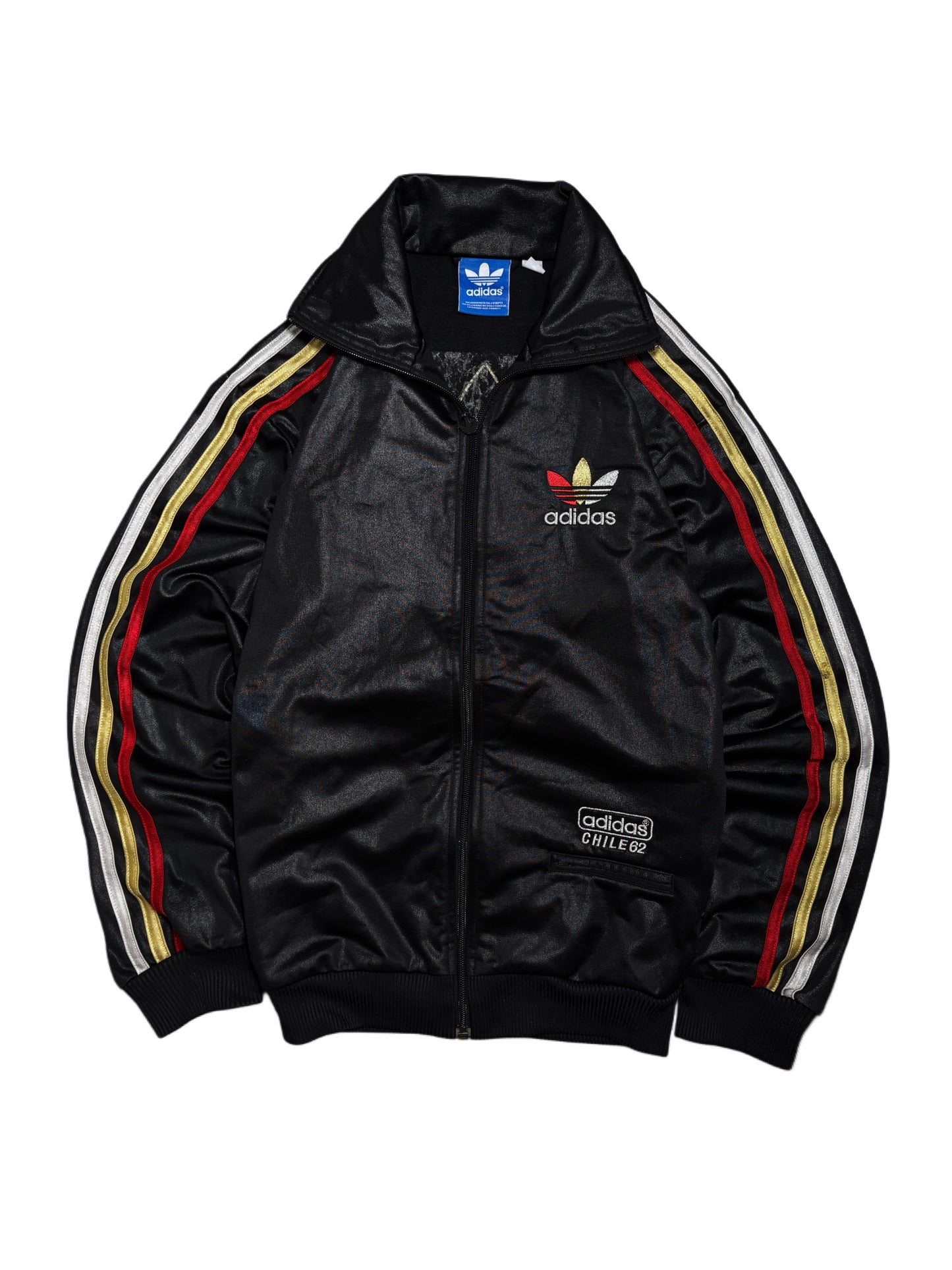 2000s Adidas Chile 62 zip up tracksuit oversize black  *2010*rok*