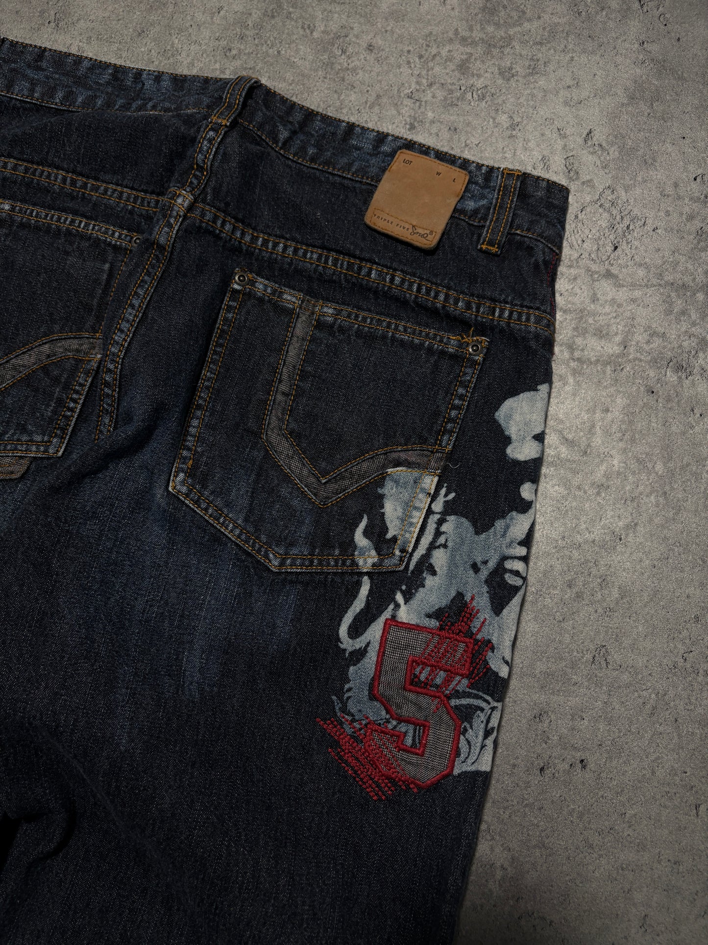 2000s Printed baggy Y2K Jeans