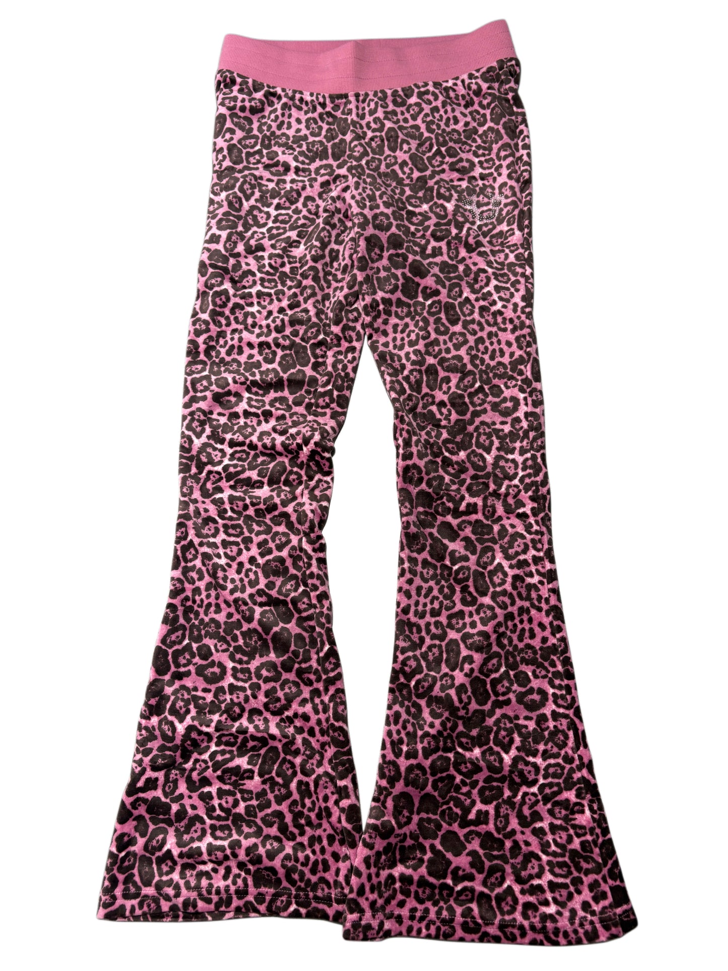 True Religion welur pink leopard pants *rare*