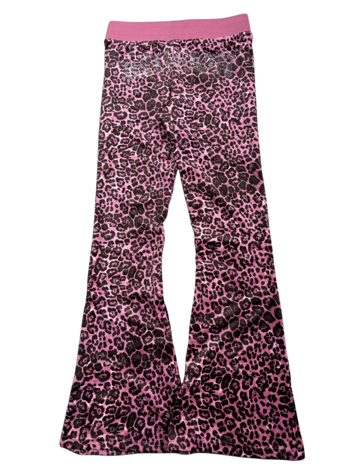 True Religion welur pink leopard pants *rare*
