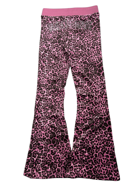 True Religion welur pink leopard pants *rare*
