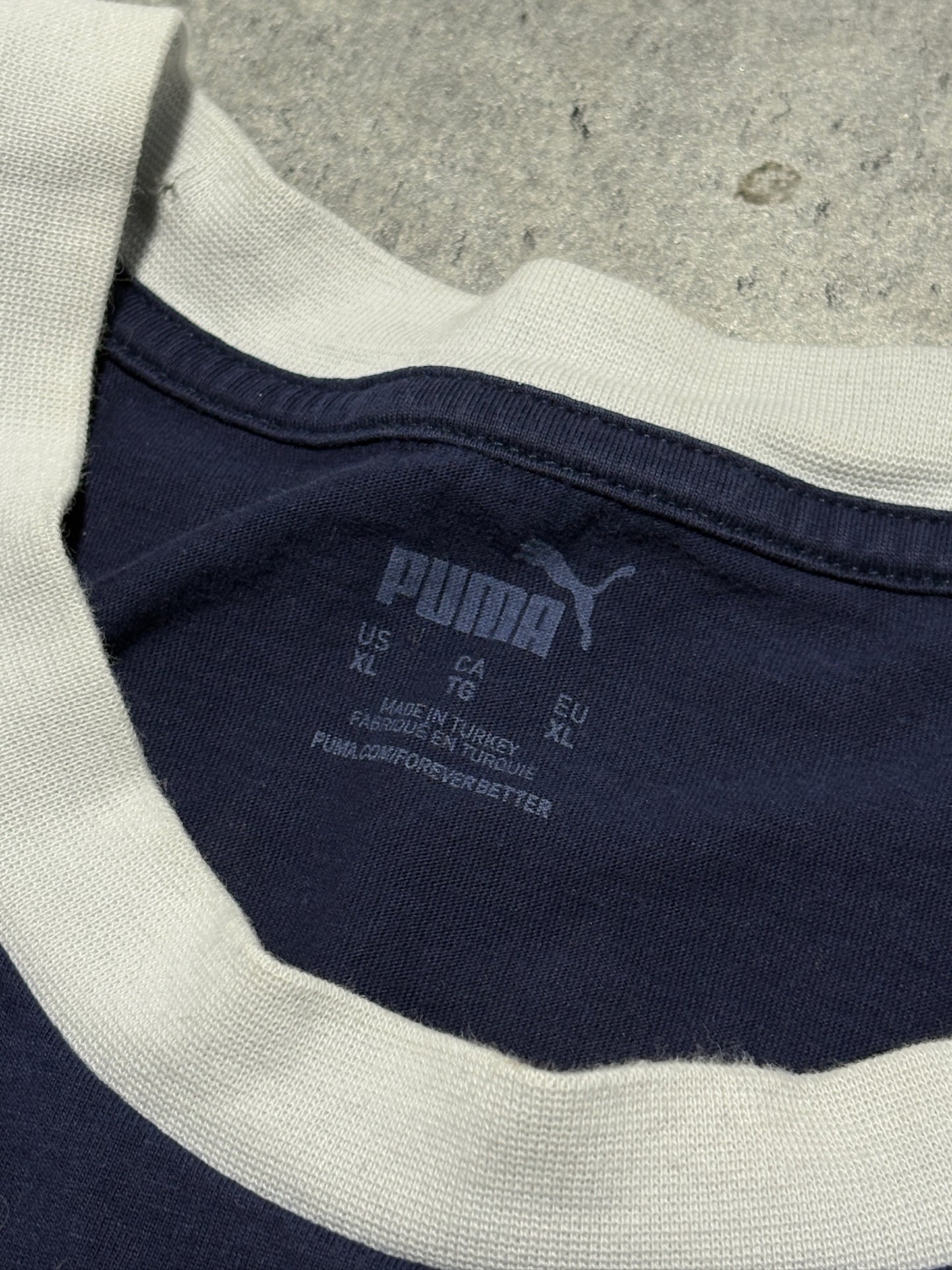 2000s Puma x Italia T-shirt Navy